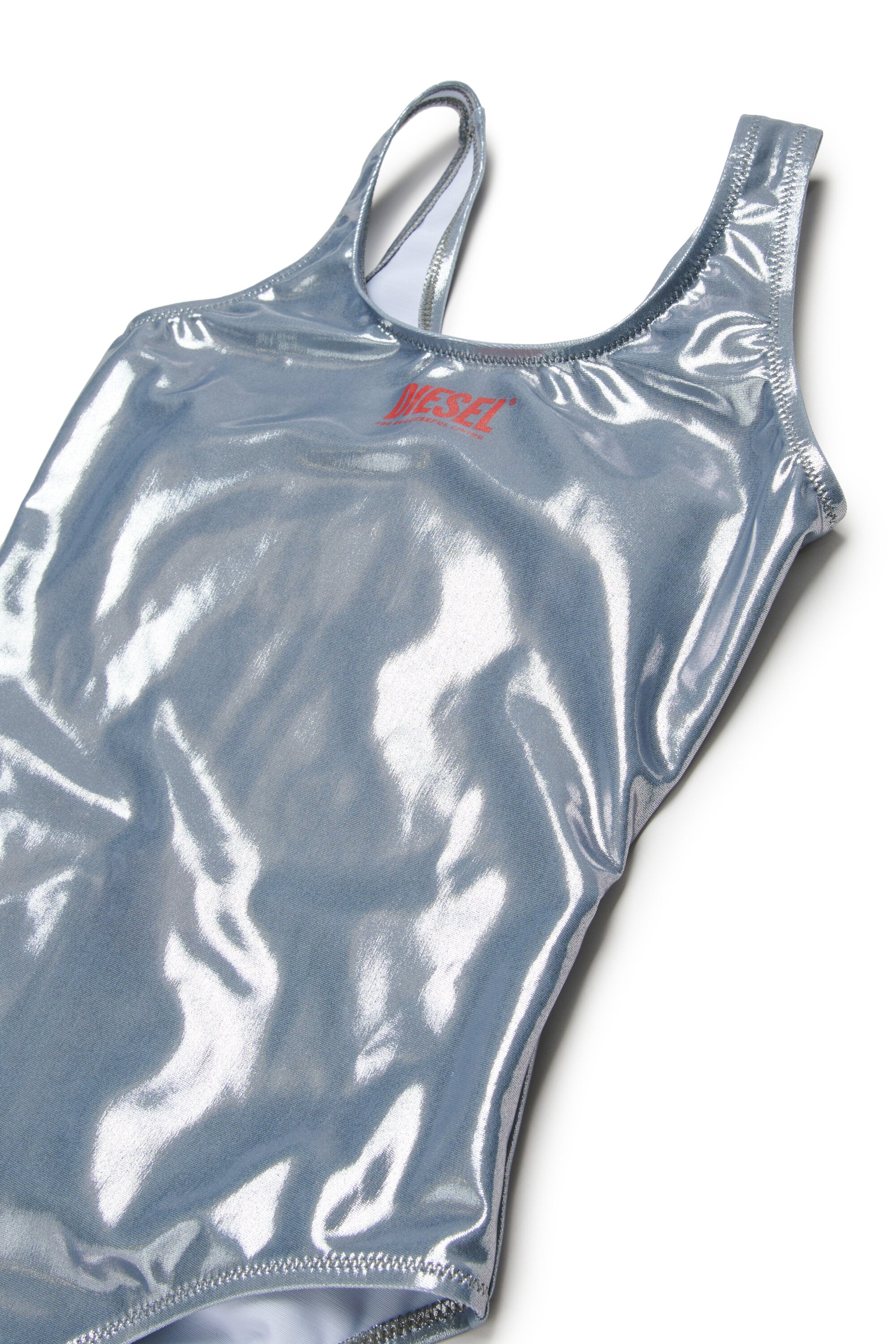 One-piece swimsuit with logo