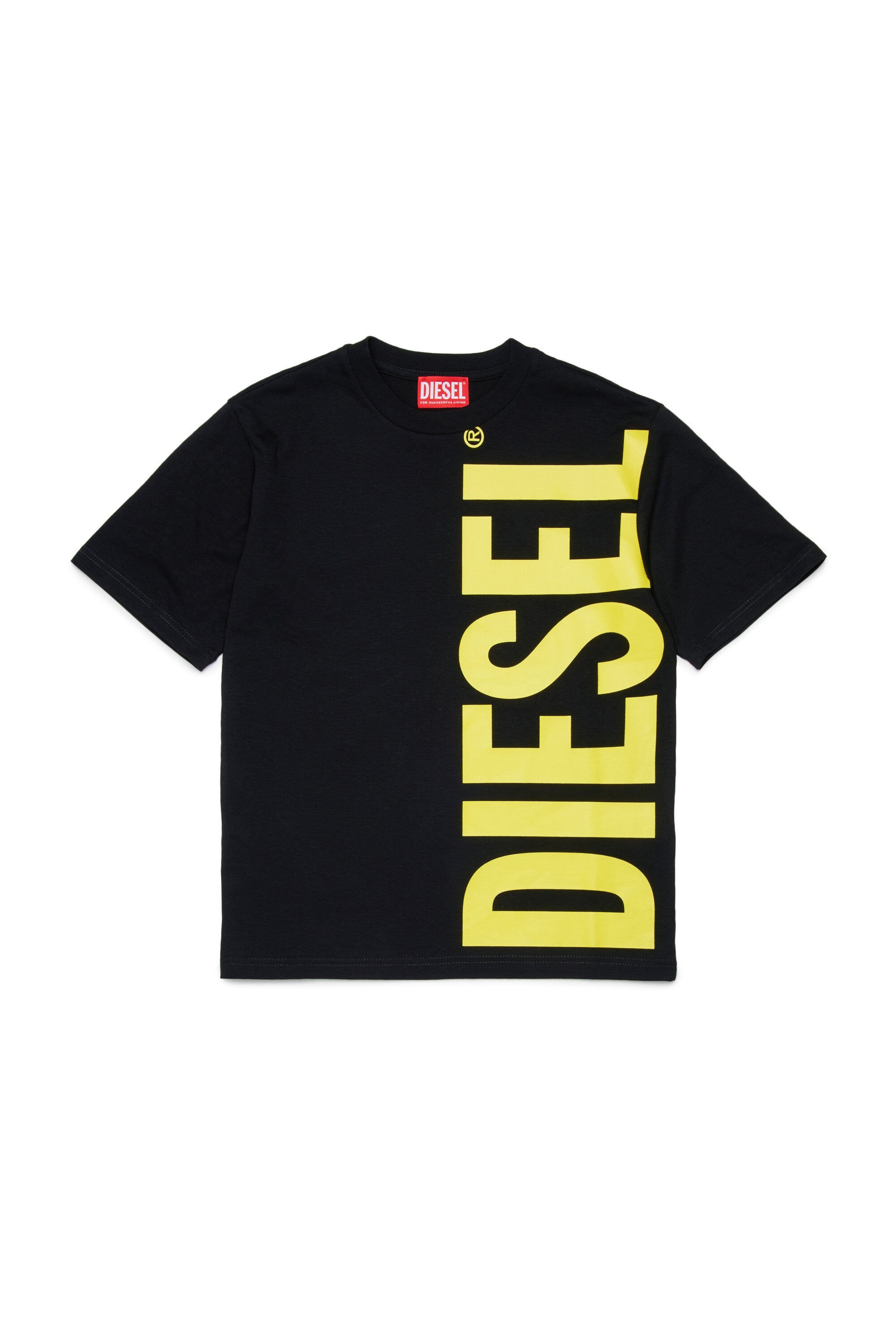 T-shirt with vertical logo