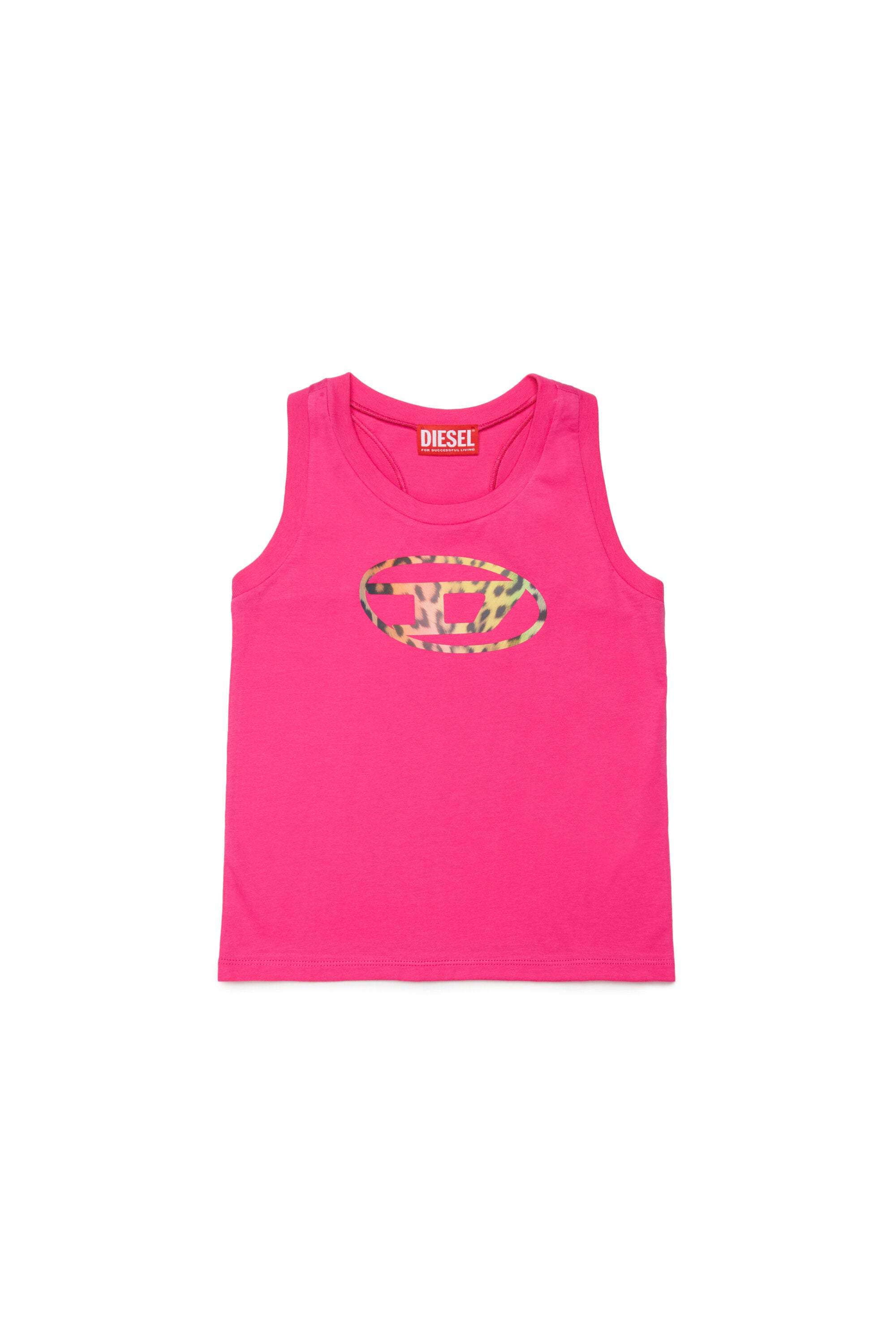 Sleeveless T-shirt with logo