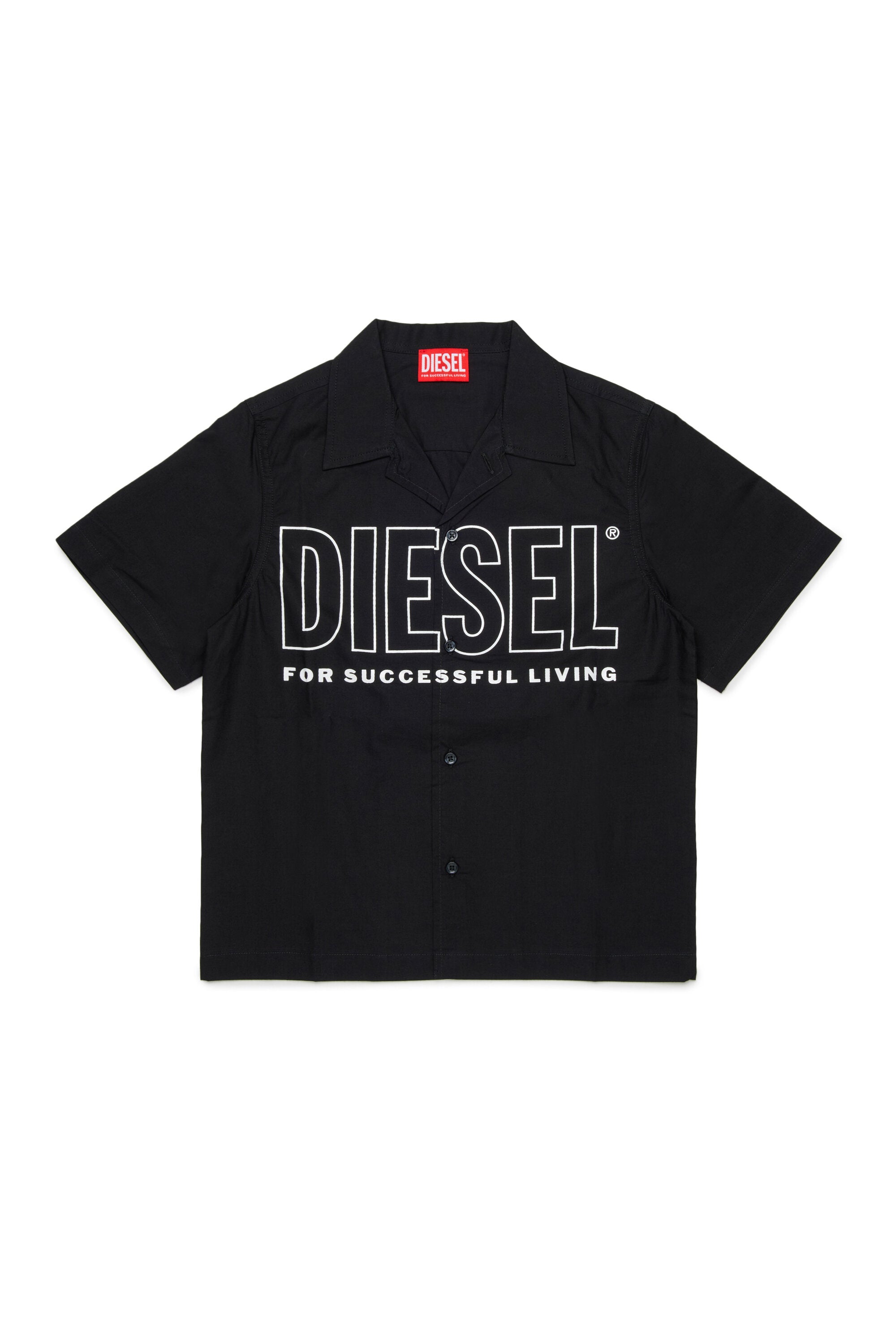 Short-sleeved shirt with logo