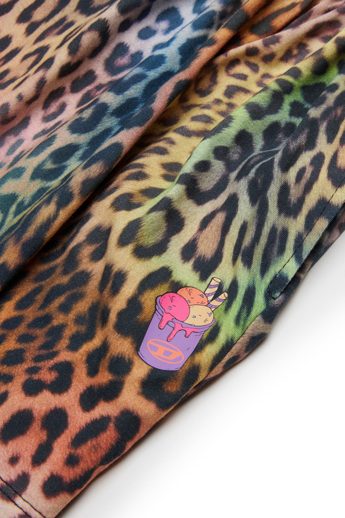 Fleece shorts with logo