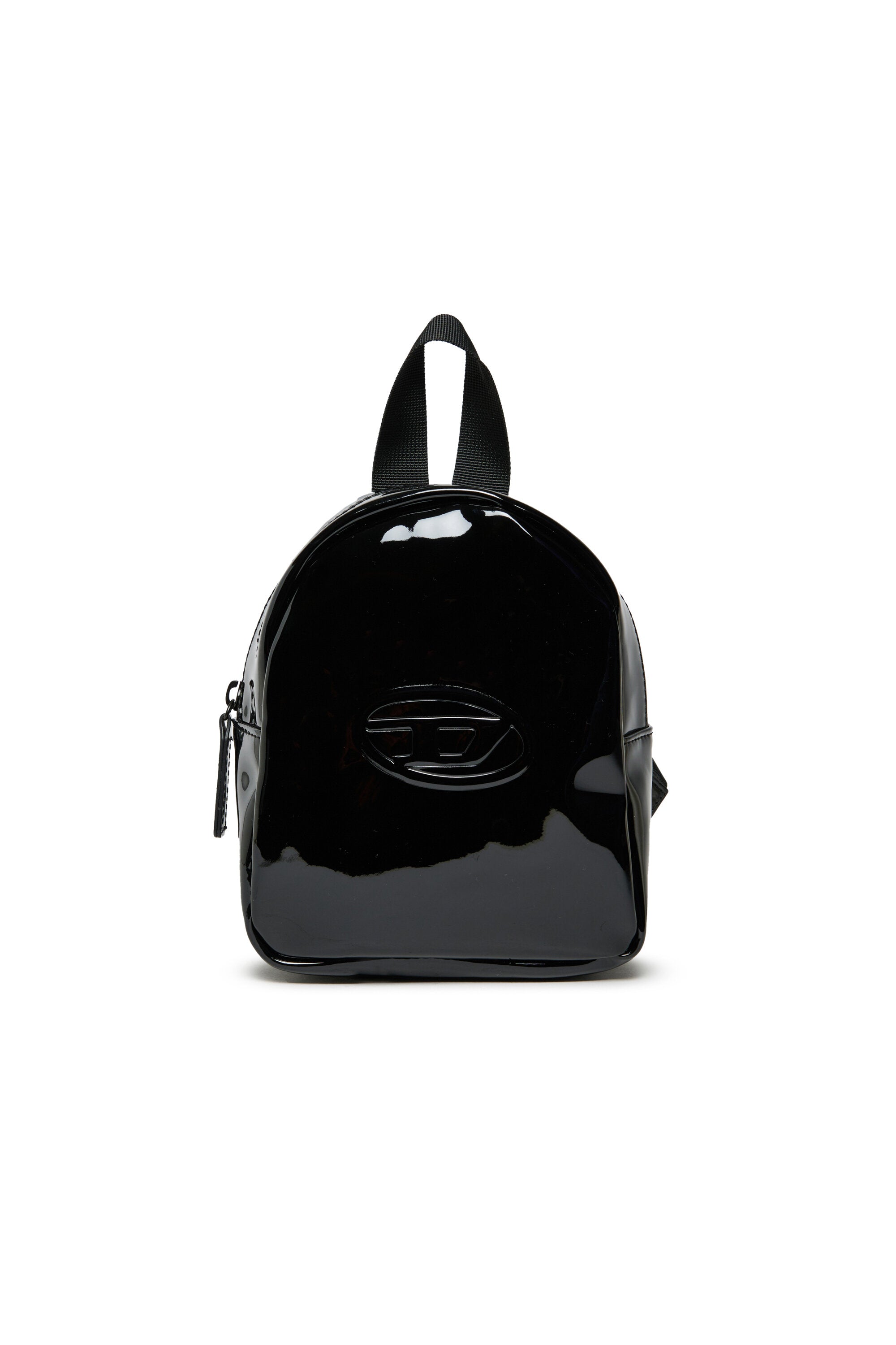 Compact backpack with embossed logo