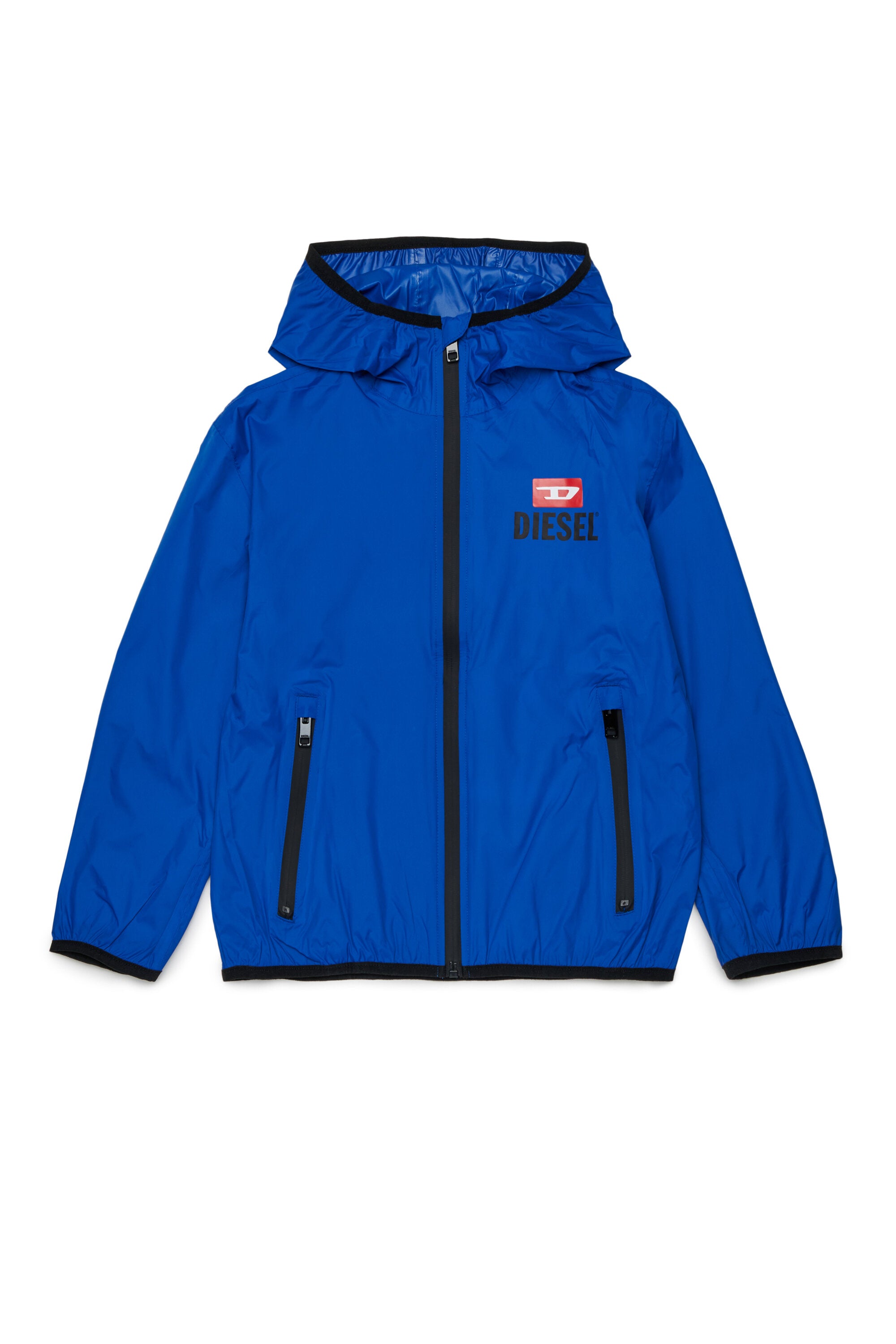 Windbreaker with printed logo