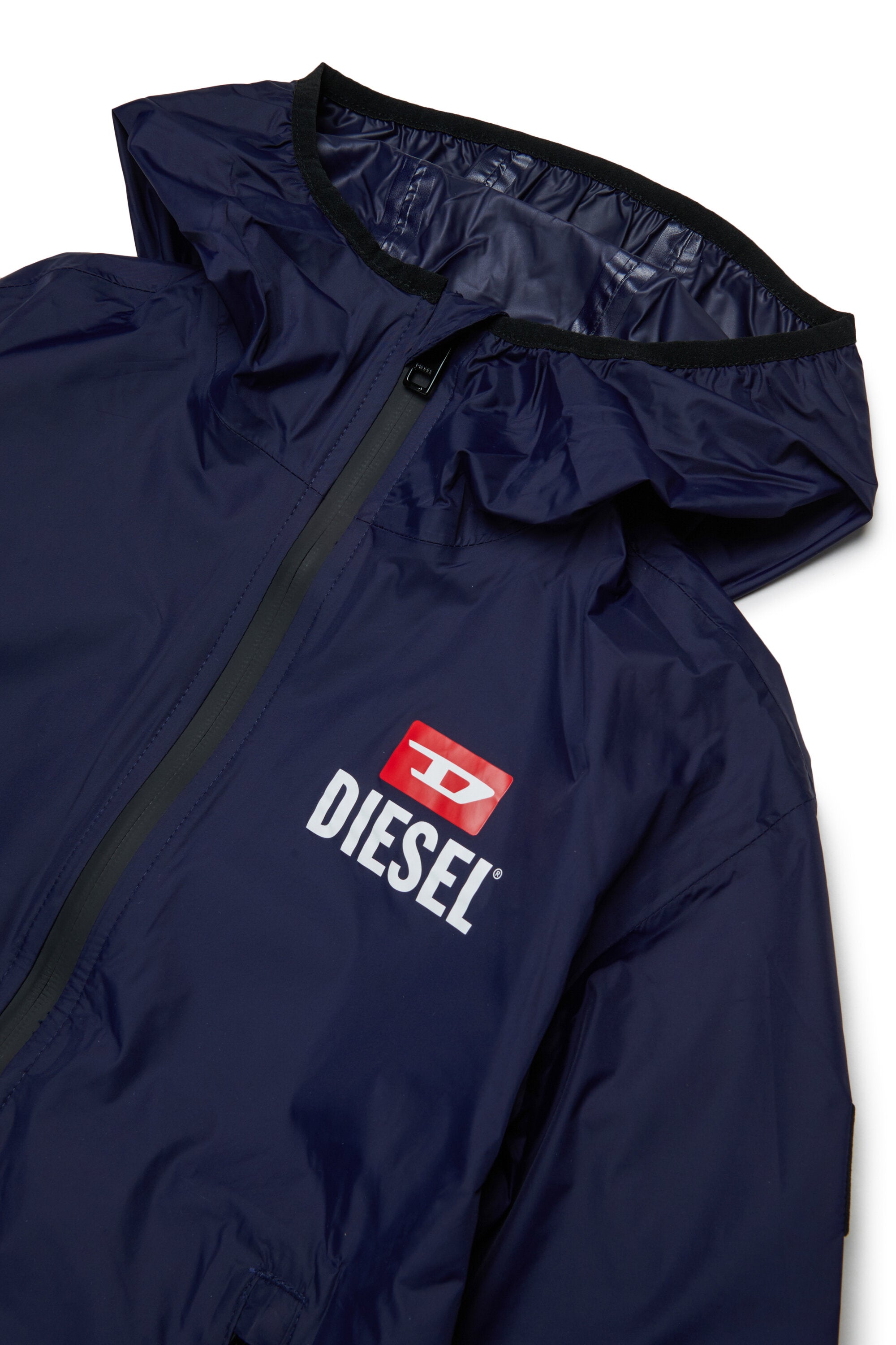 Windbreaker with printed logo