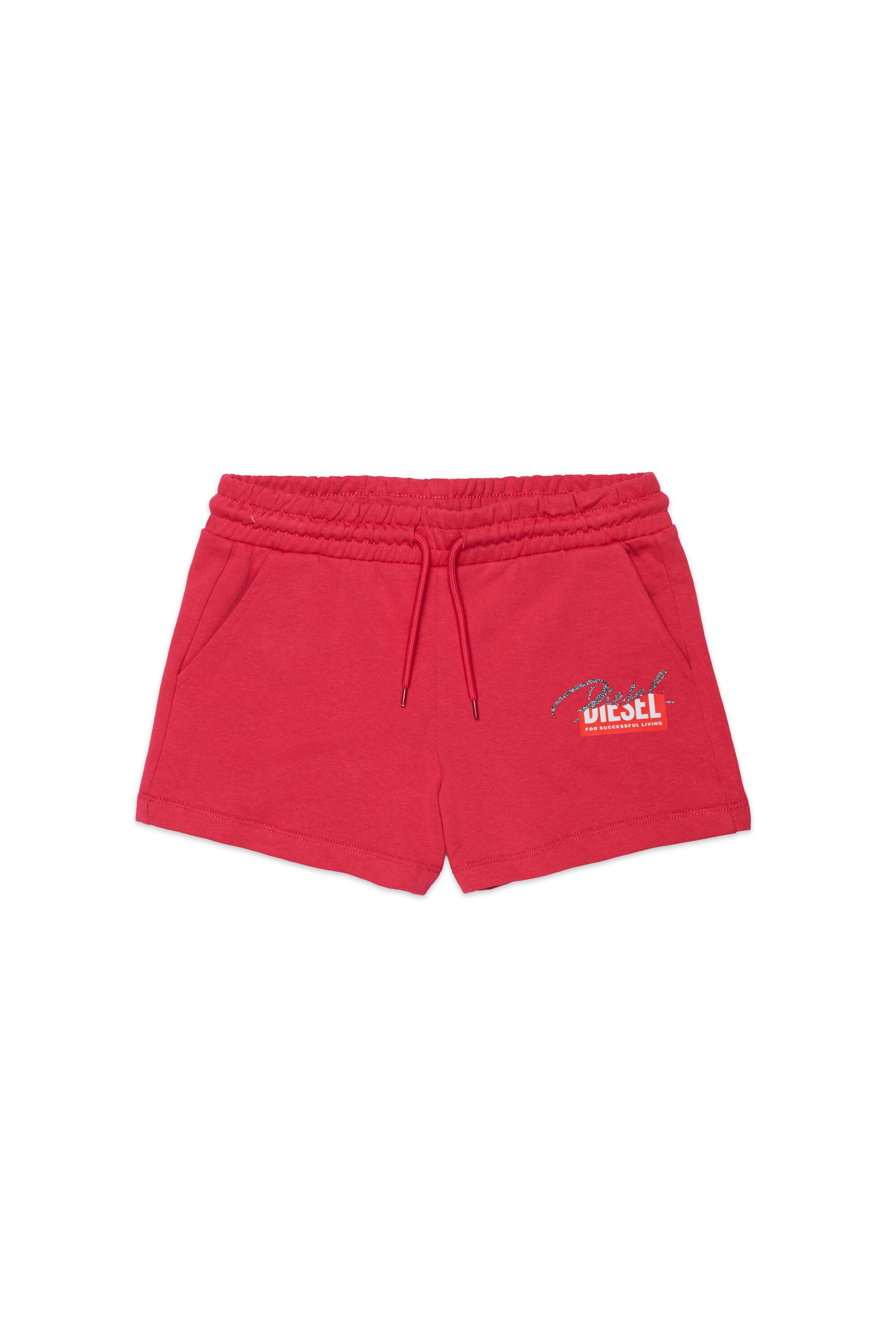 Fleece shorts with logo