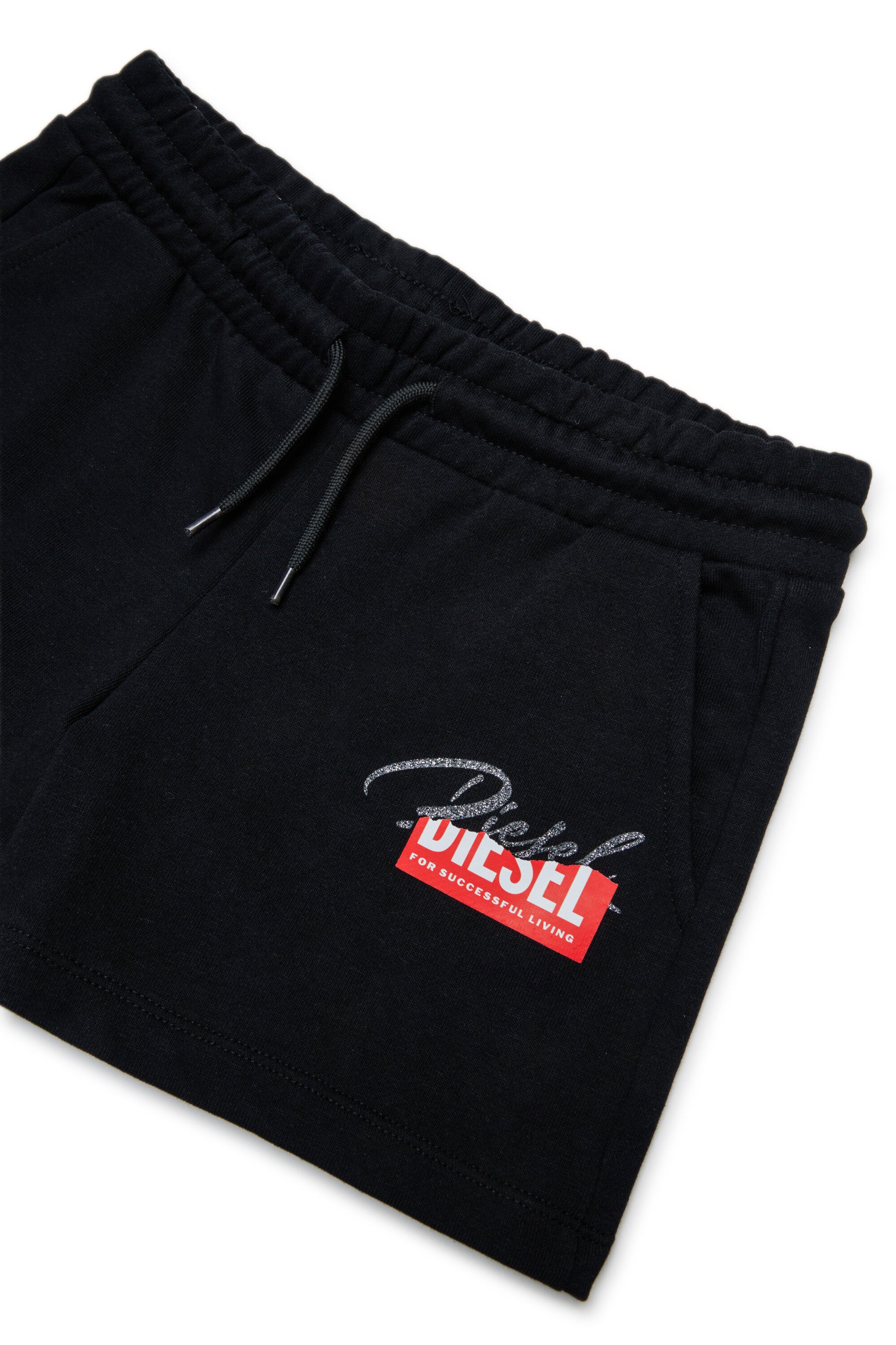 Fleece shorts with logo