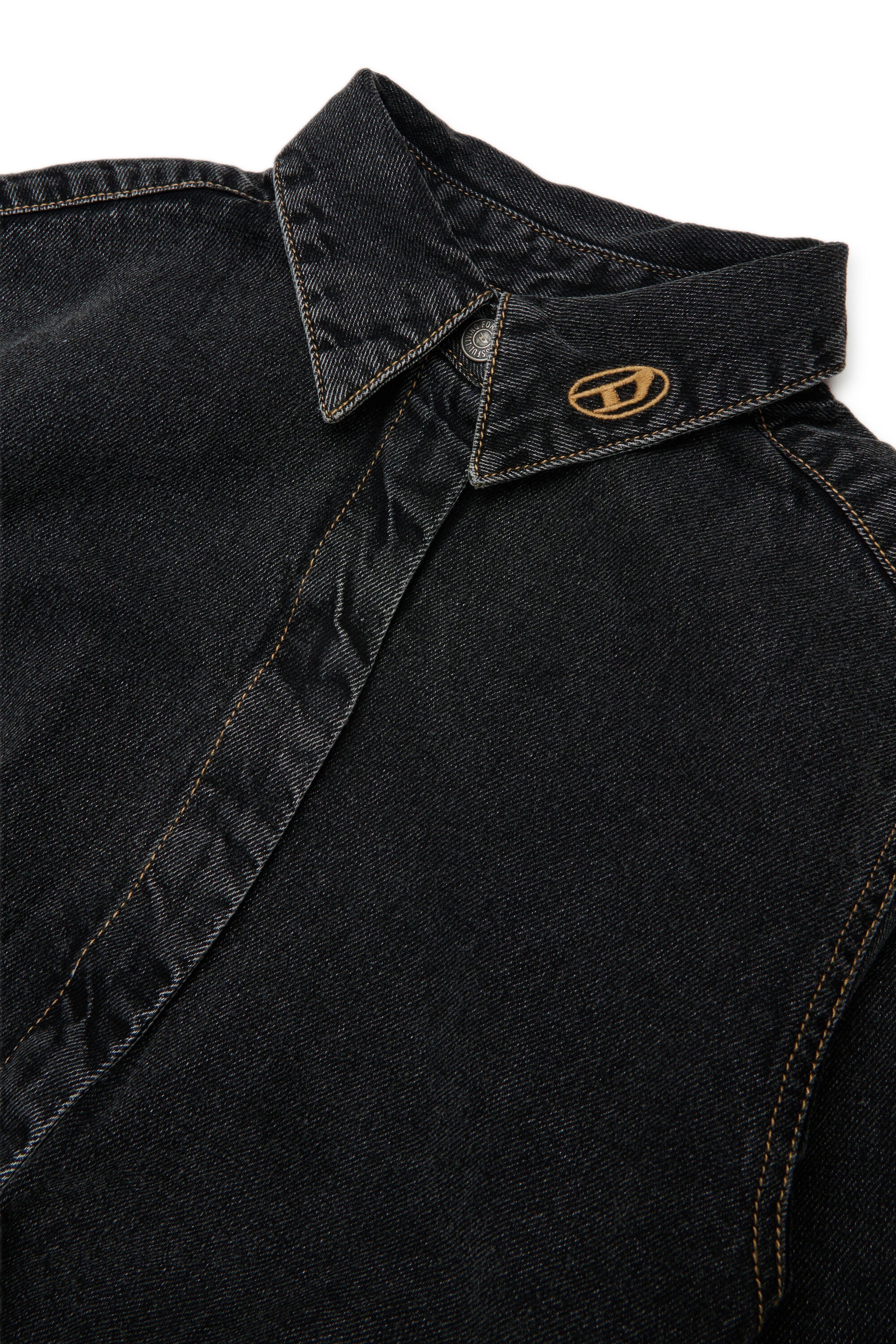 Denim dress with logo