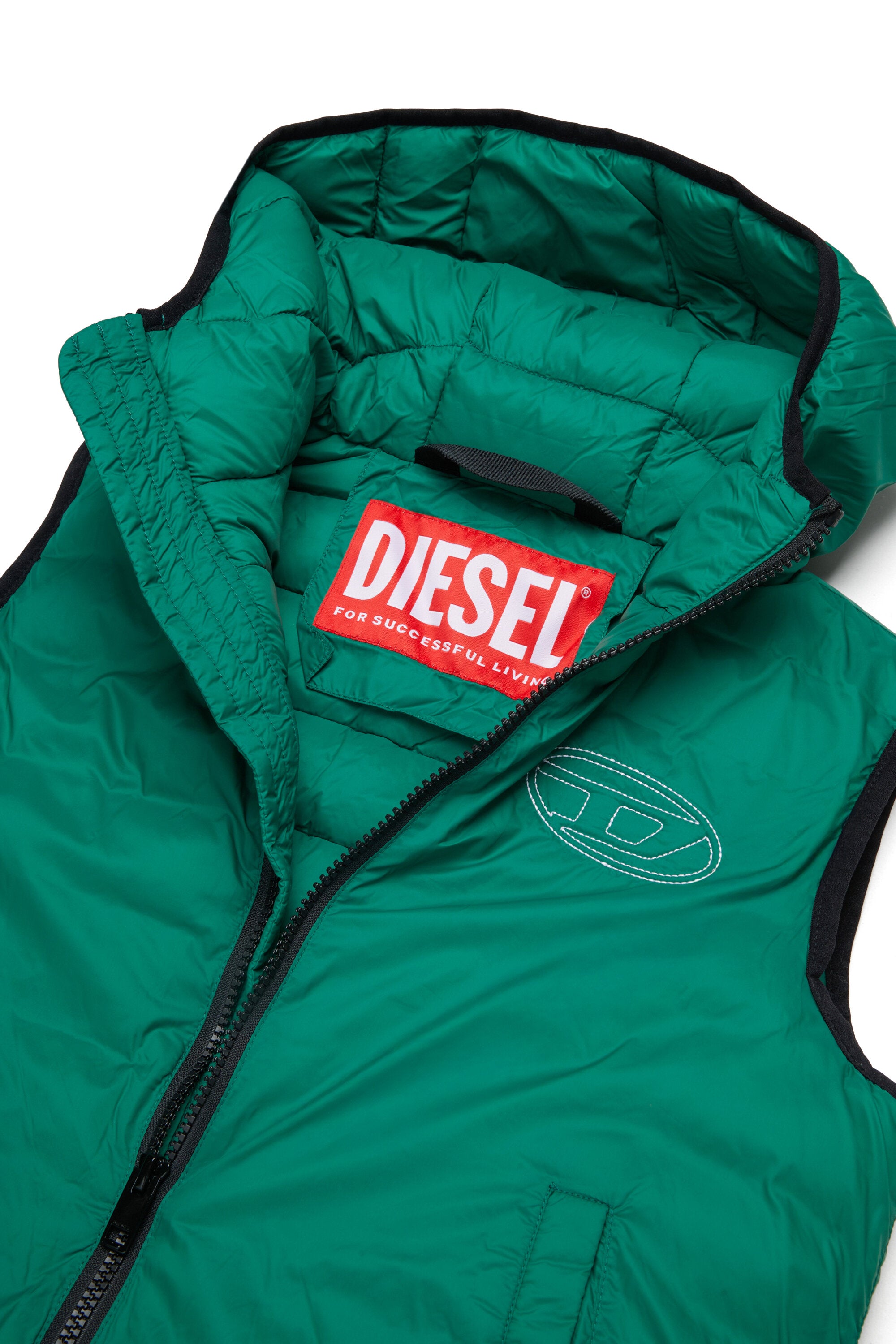 Lightweight padded vest with logo