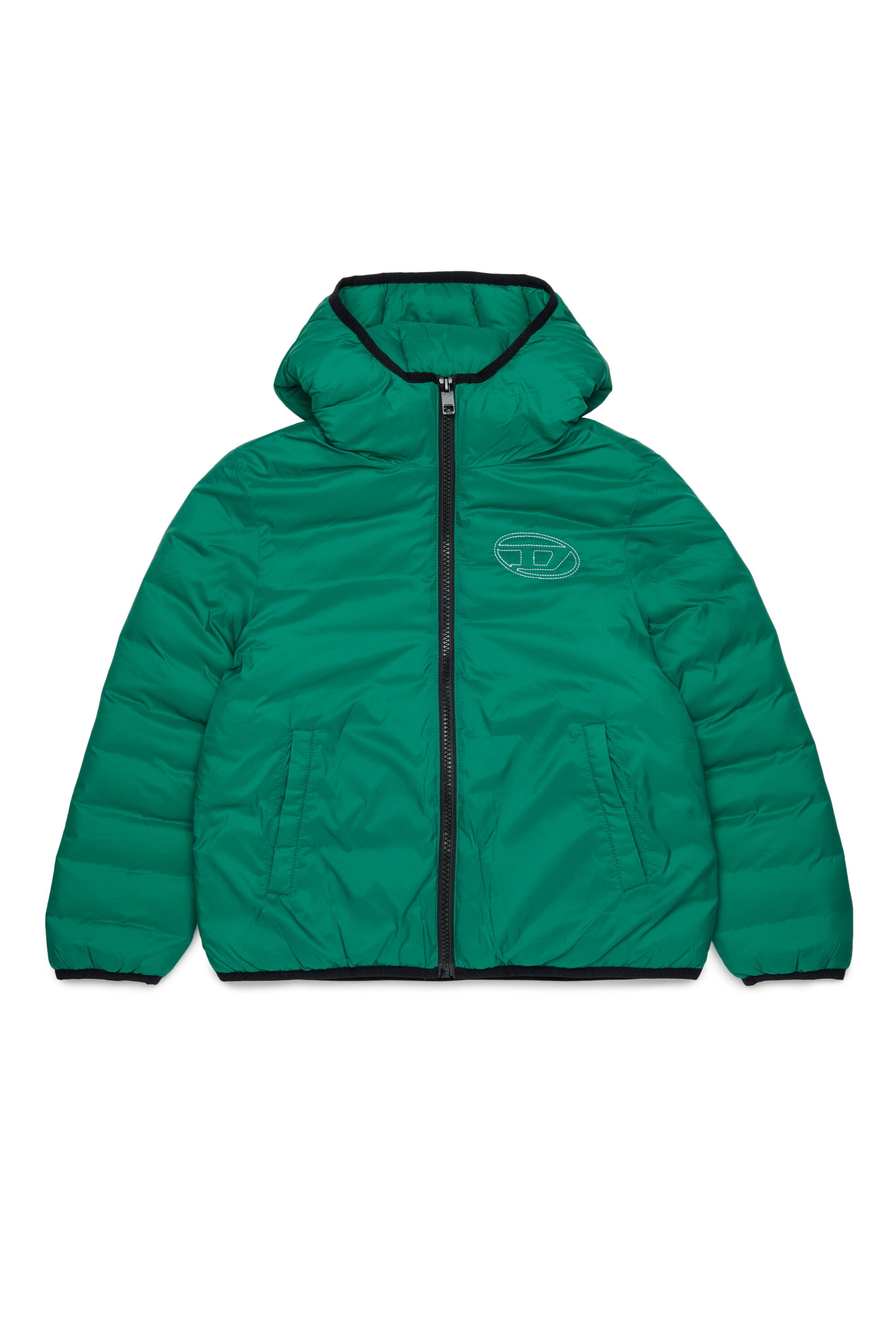 Padded jacket with printed logo