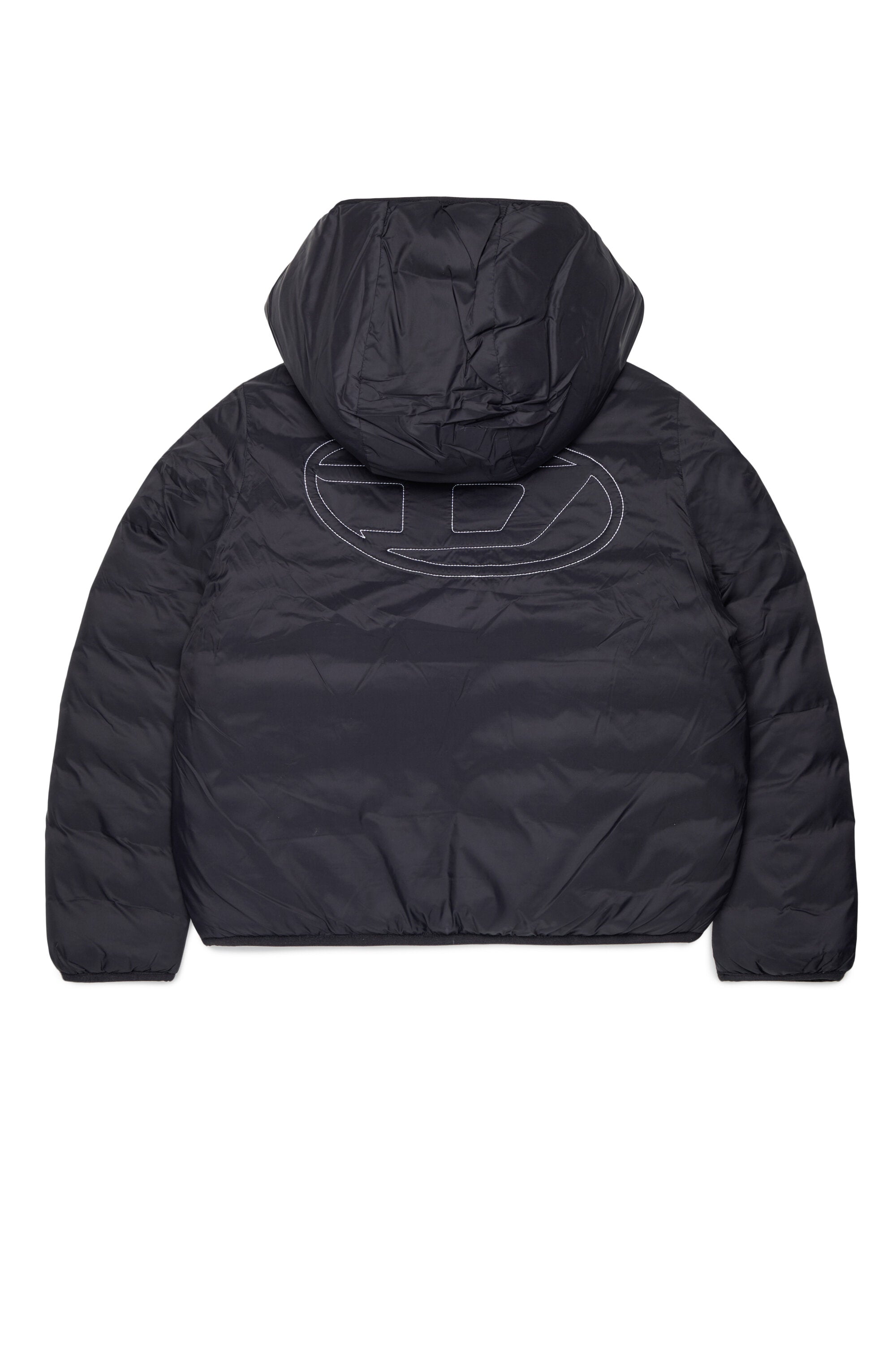 Padded jacket with printed logo