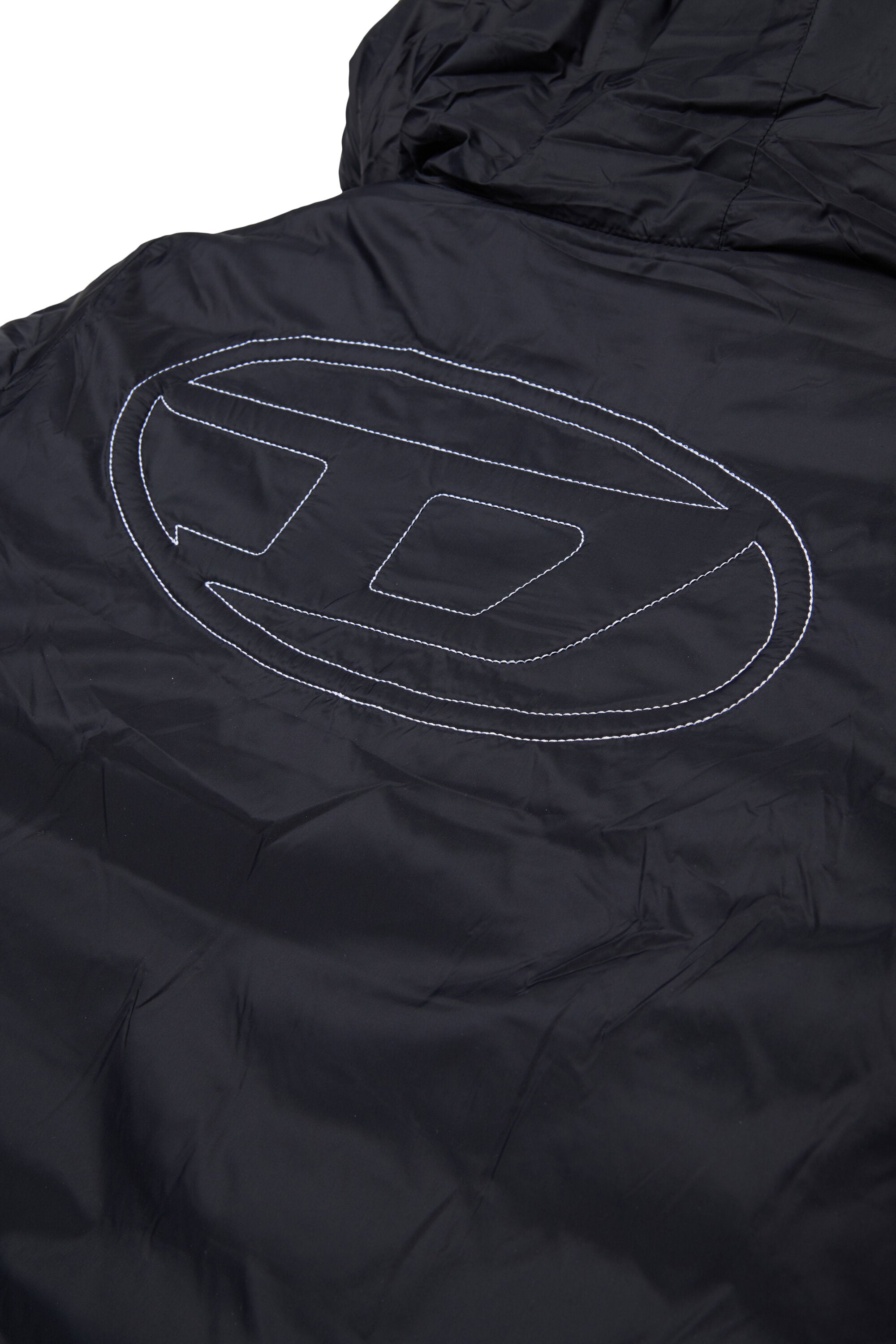 Padded jacket with printed logo