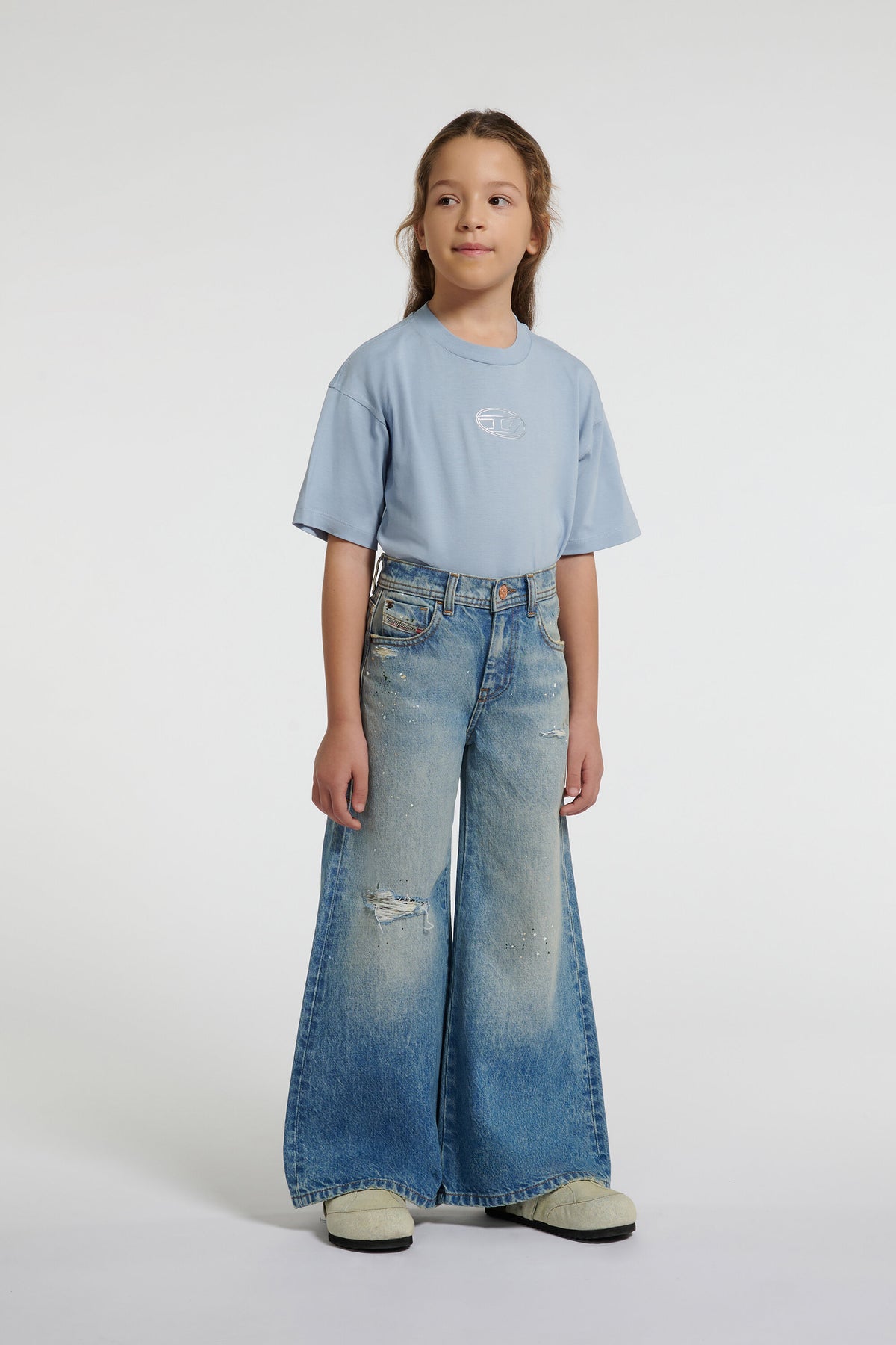 Flare fit jeans with used effect - D-Aromy