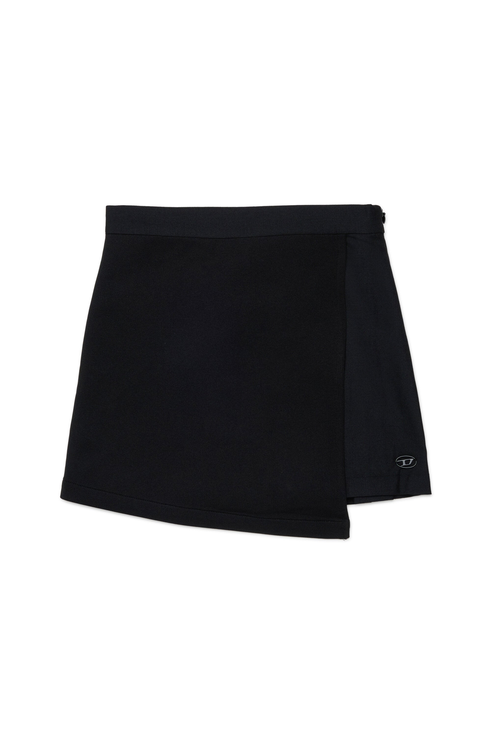 Pleated skirt with logo
