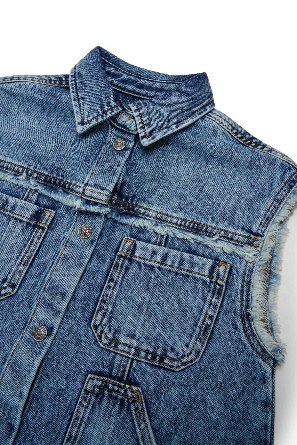 Sleeveless denim dress