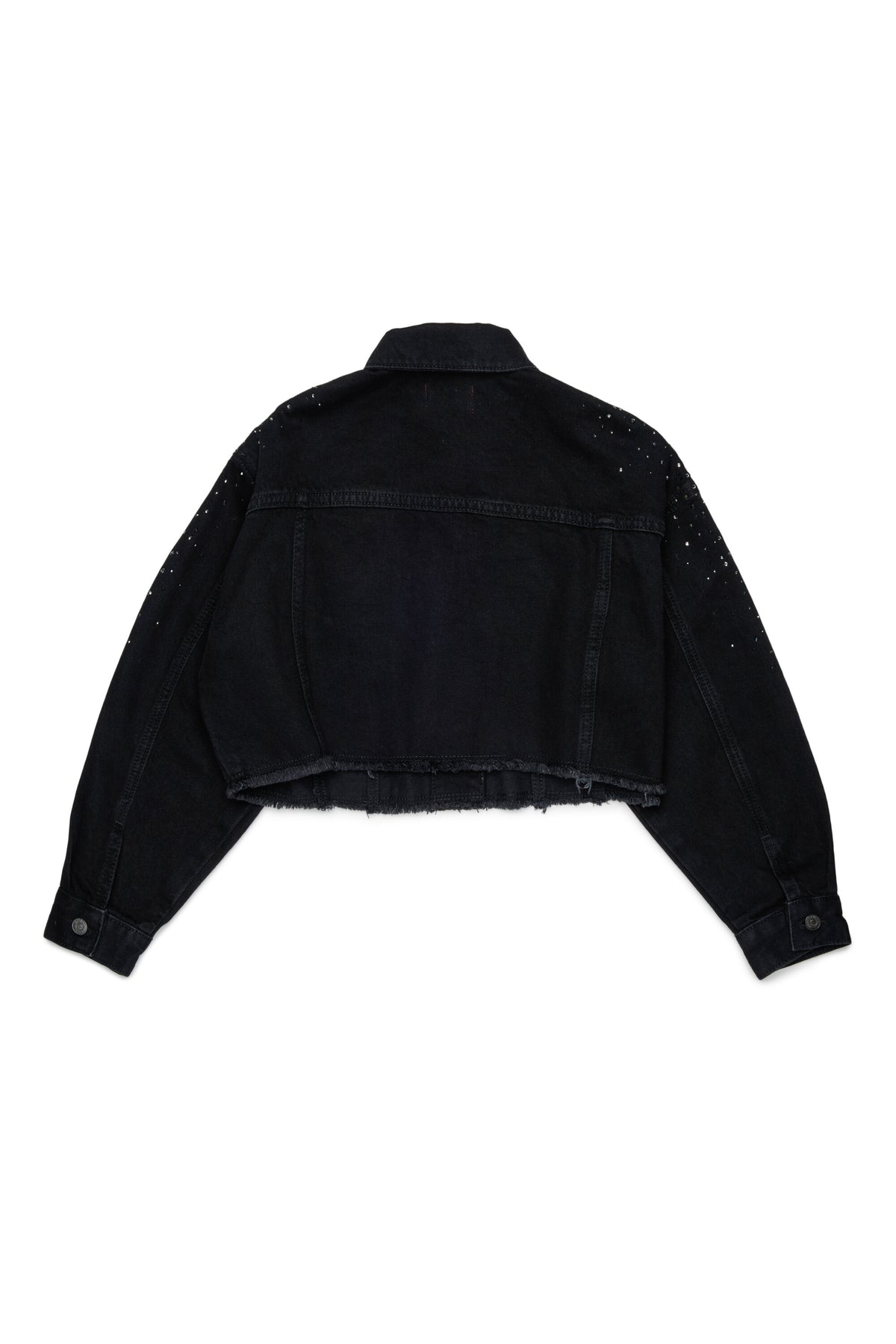 Denim jacket with appliqués