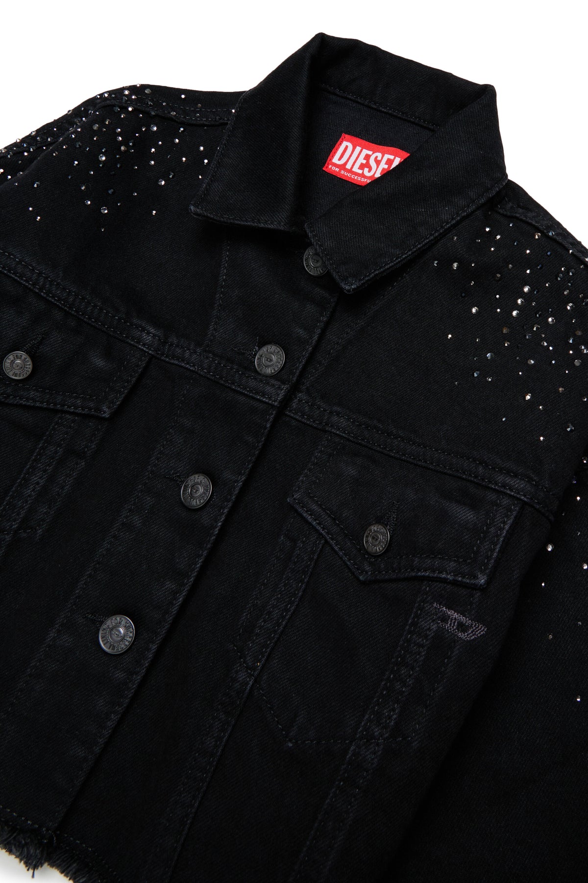 Denim jacket with appliqués