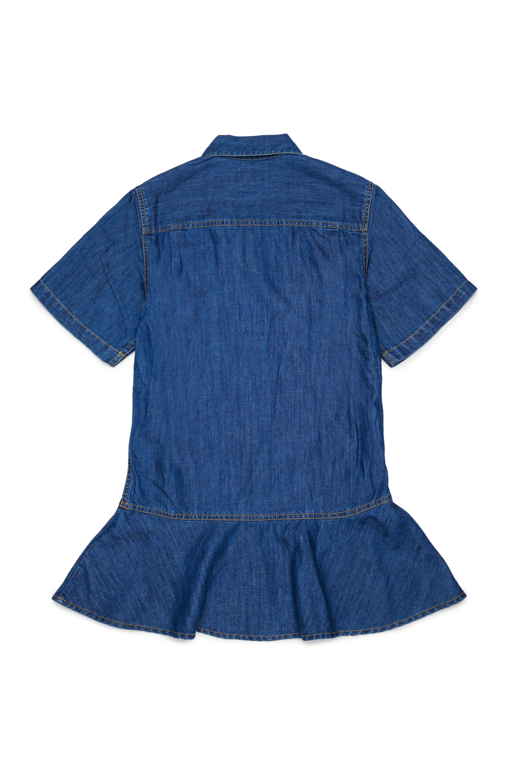 Denim dress with logo
