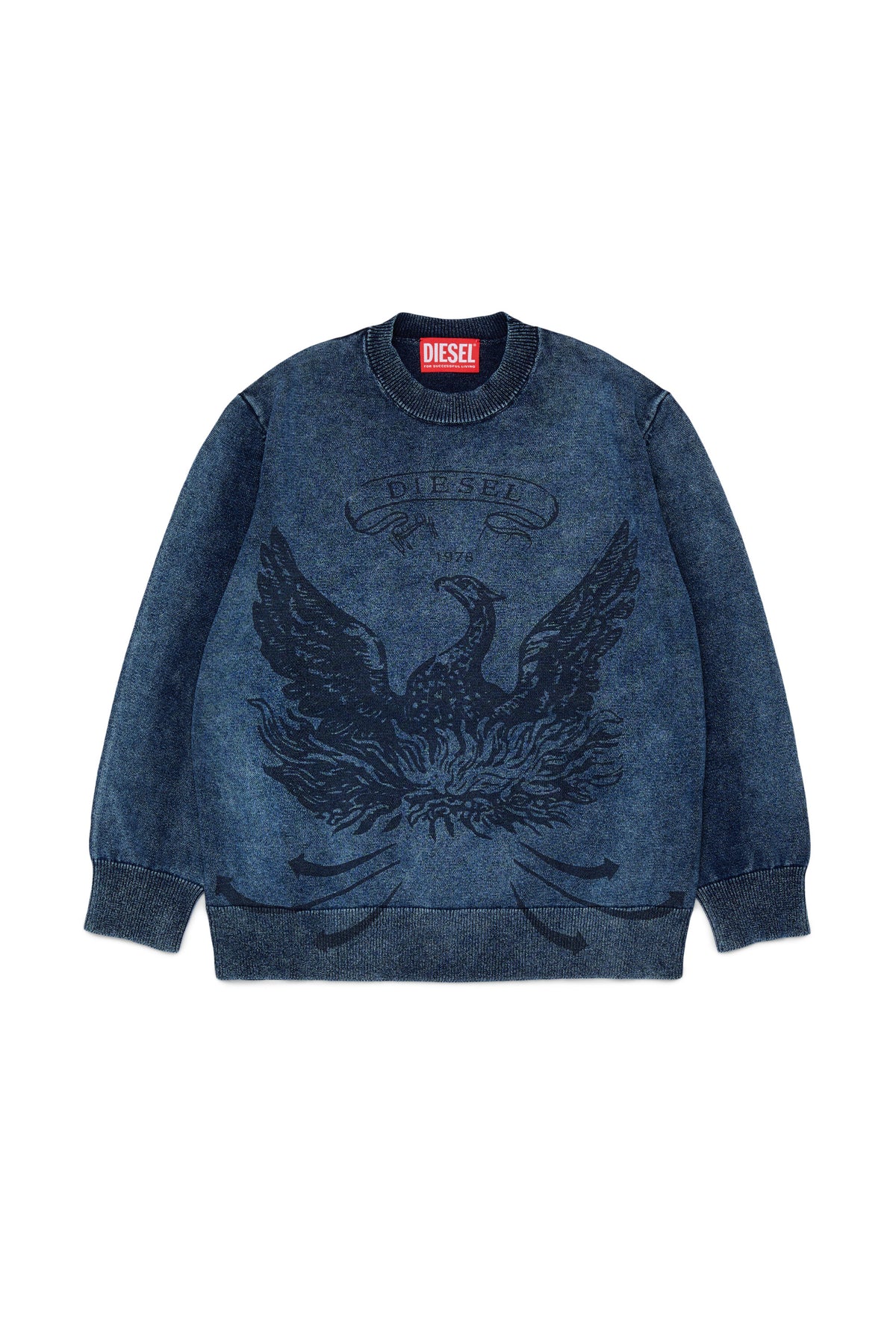 Crew-neck pullover with logo