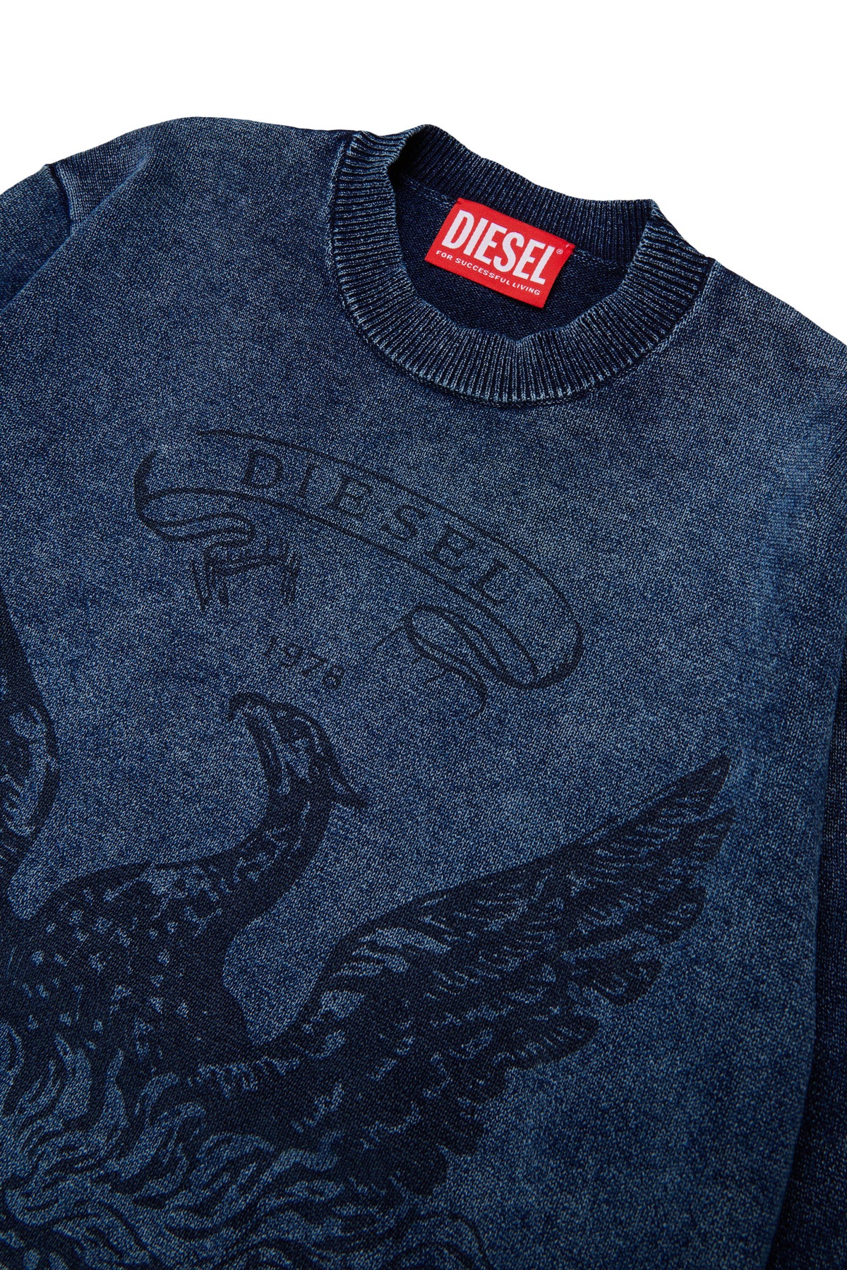Crew-neck pullover with logo