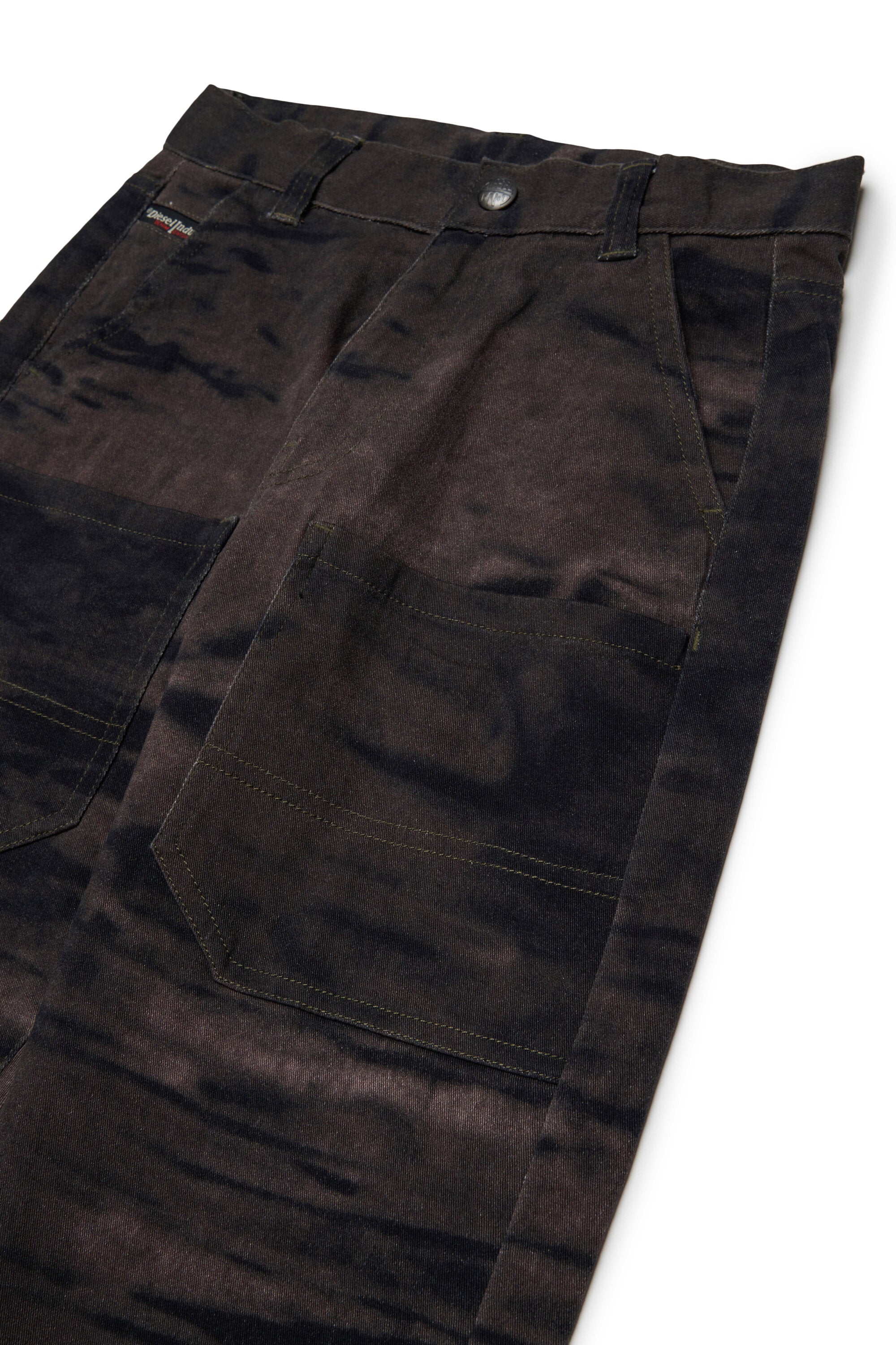 Corduroy-effect cargo pants