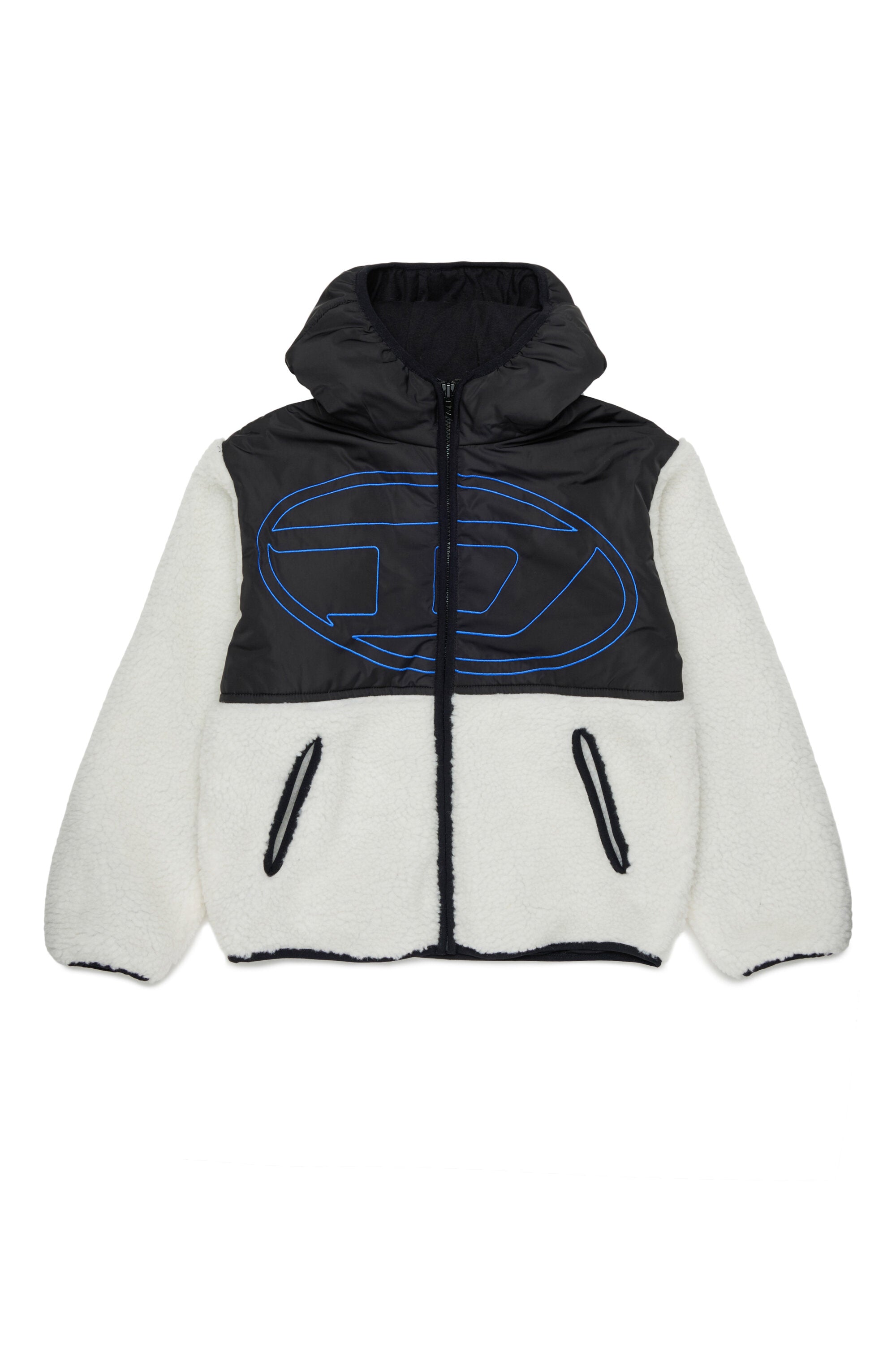 Teddy jacket with printed logo