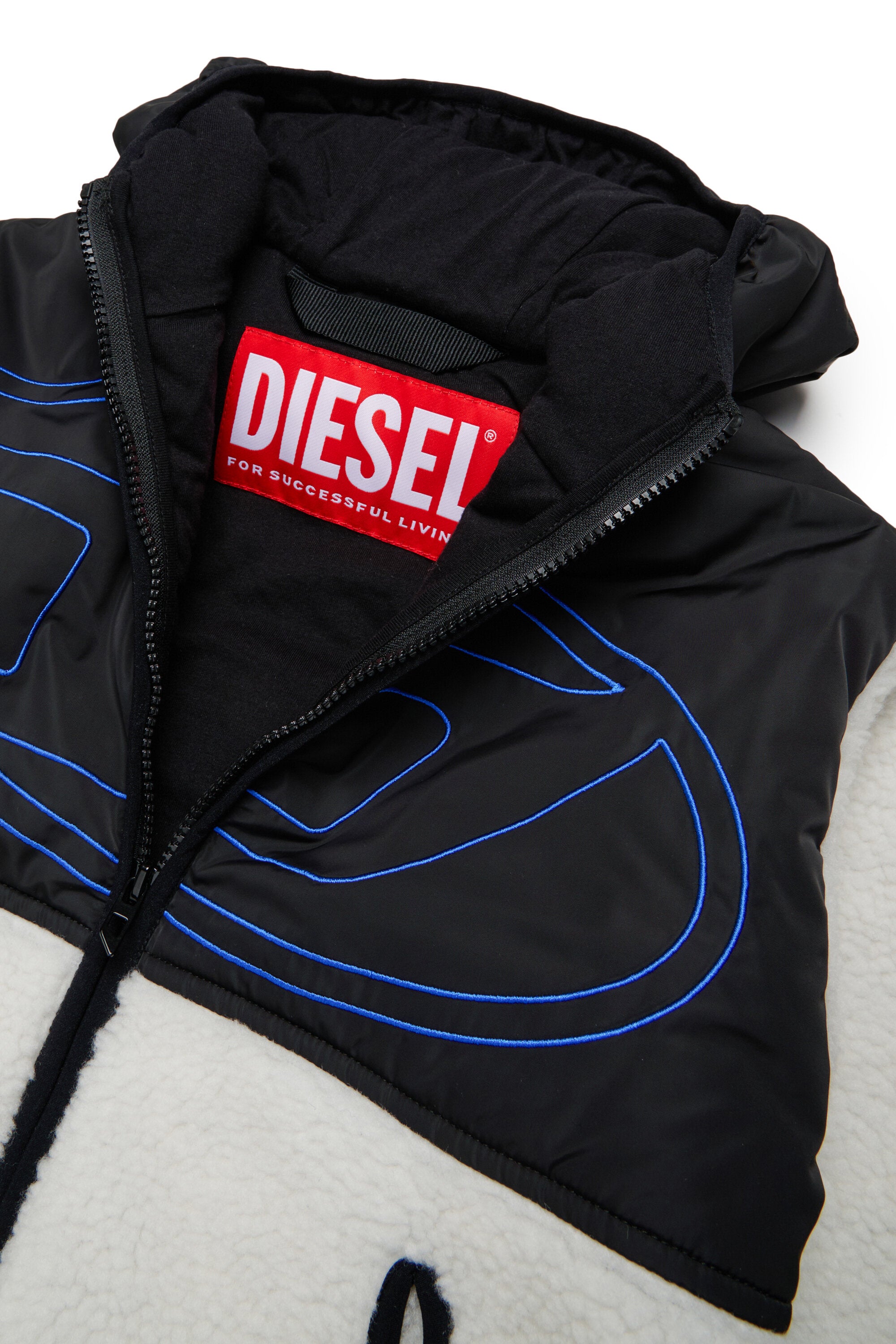 Teddy jacket with printed logo