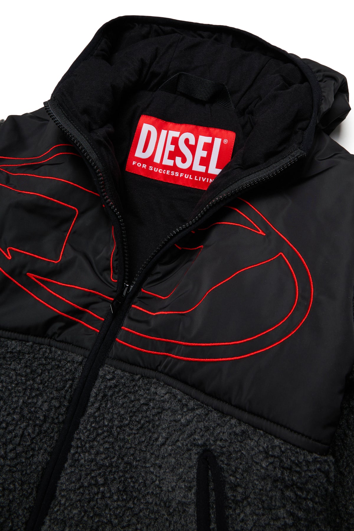 Teddy jacket with printed logo