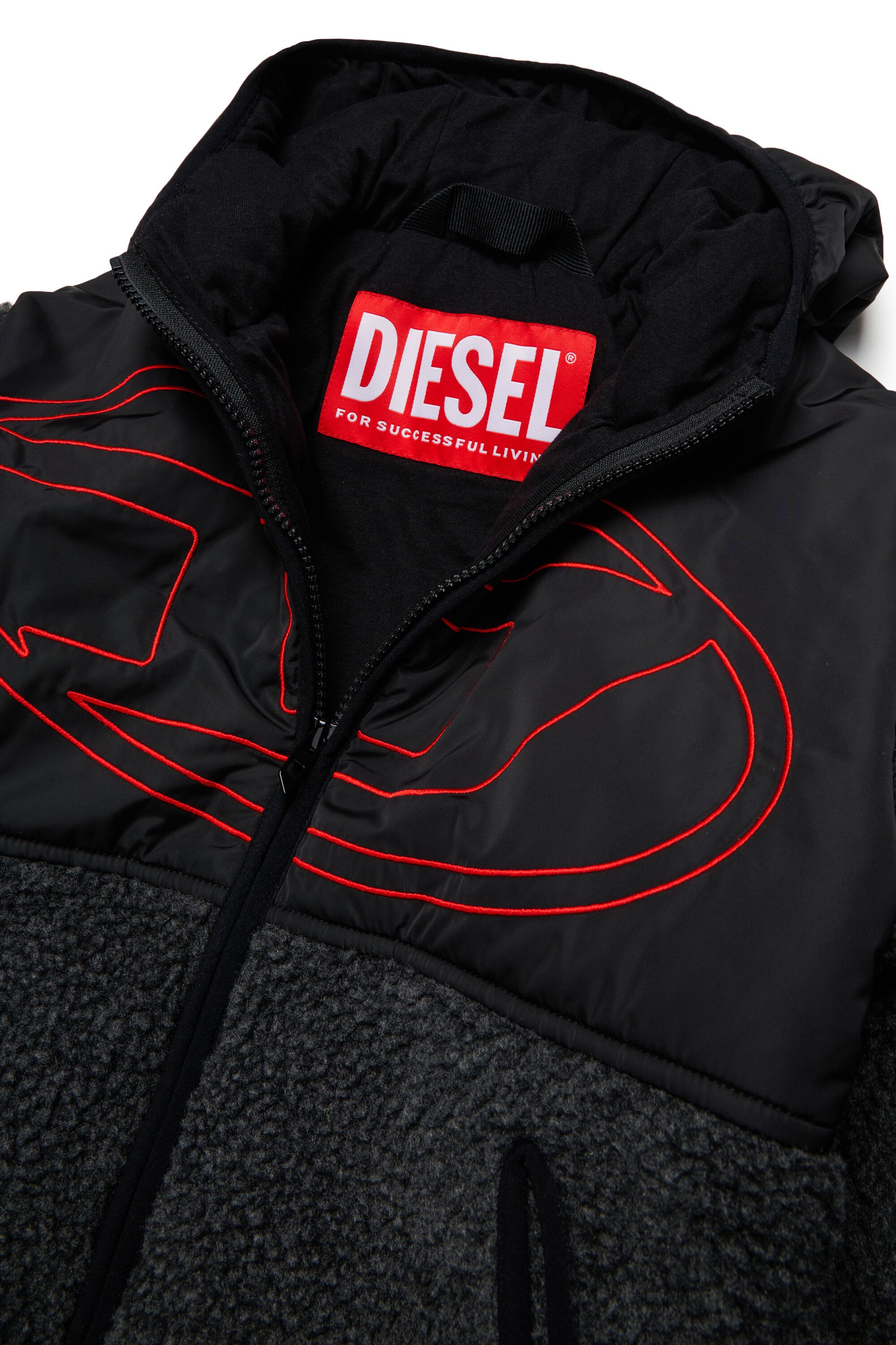 Teddy jacket with printed logo