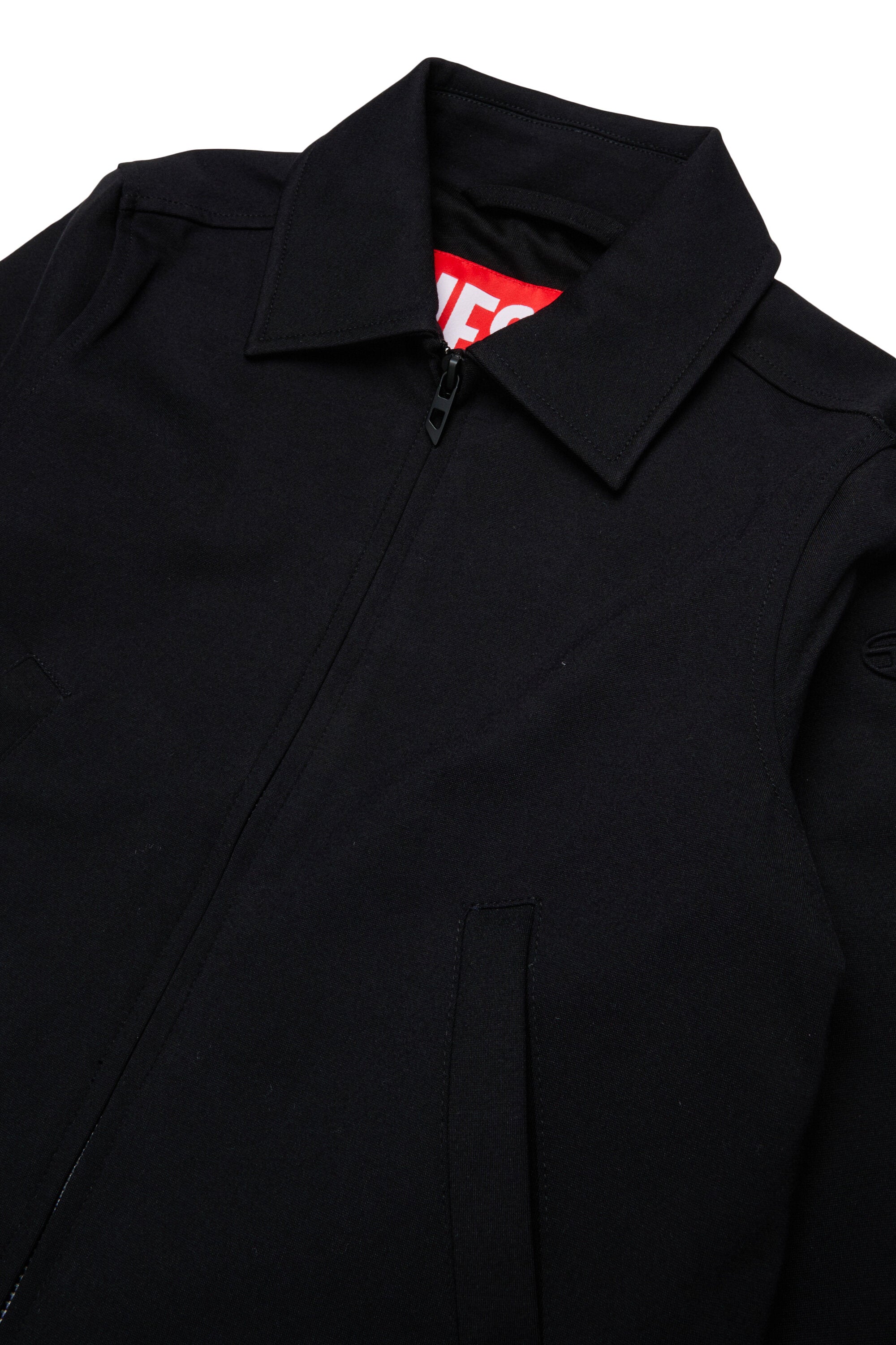 Knit jacket with logo