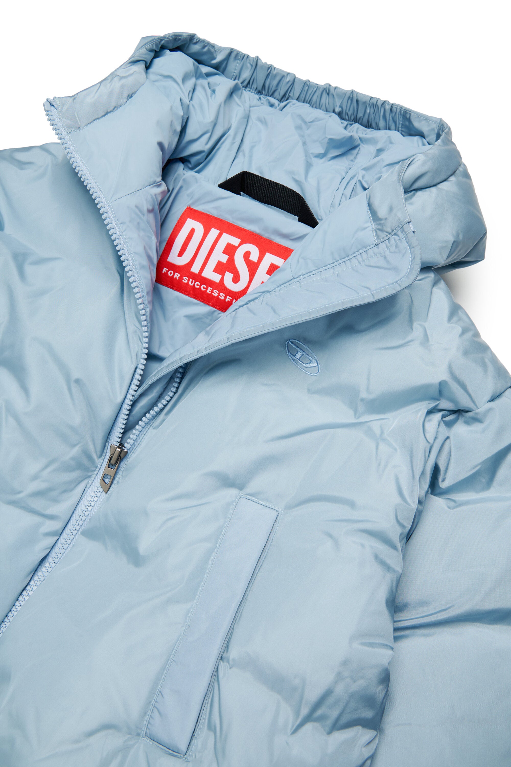 Padded jacket with printed logo