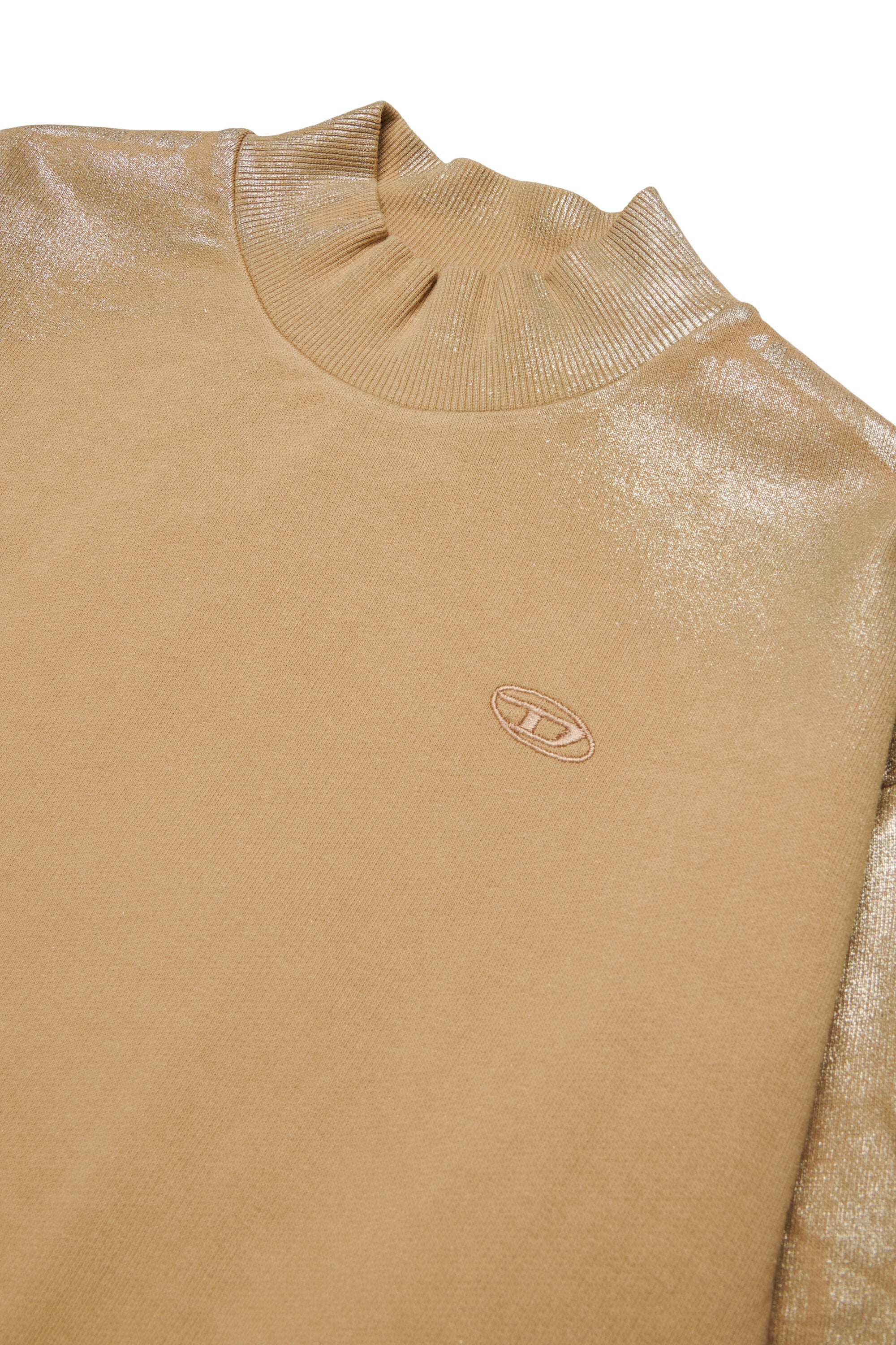 Crewneck sweatshirt with metallic effect