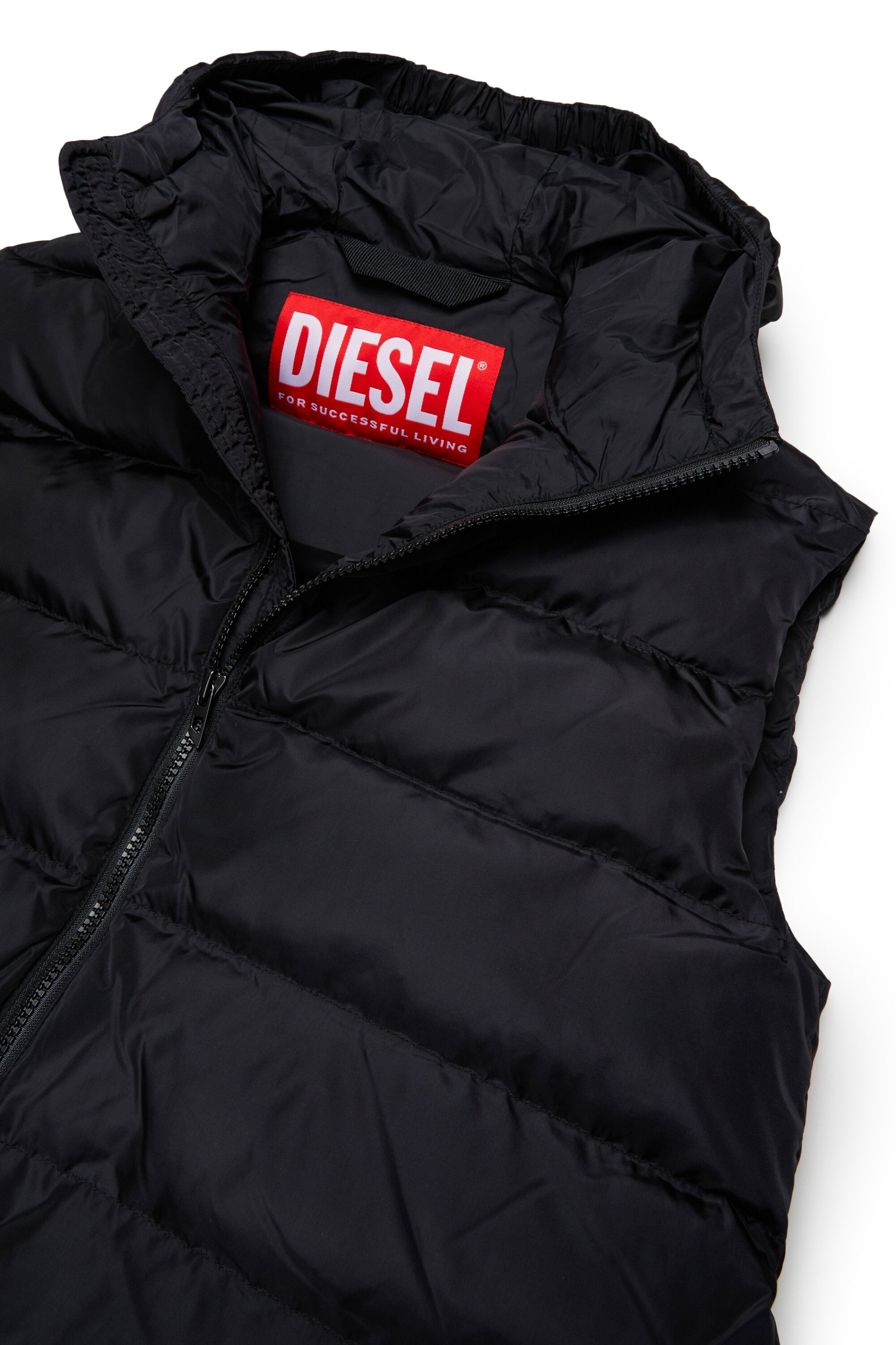 Padded jacket with printed logo