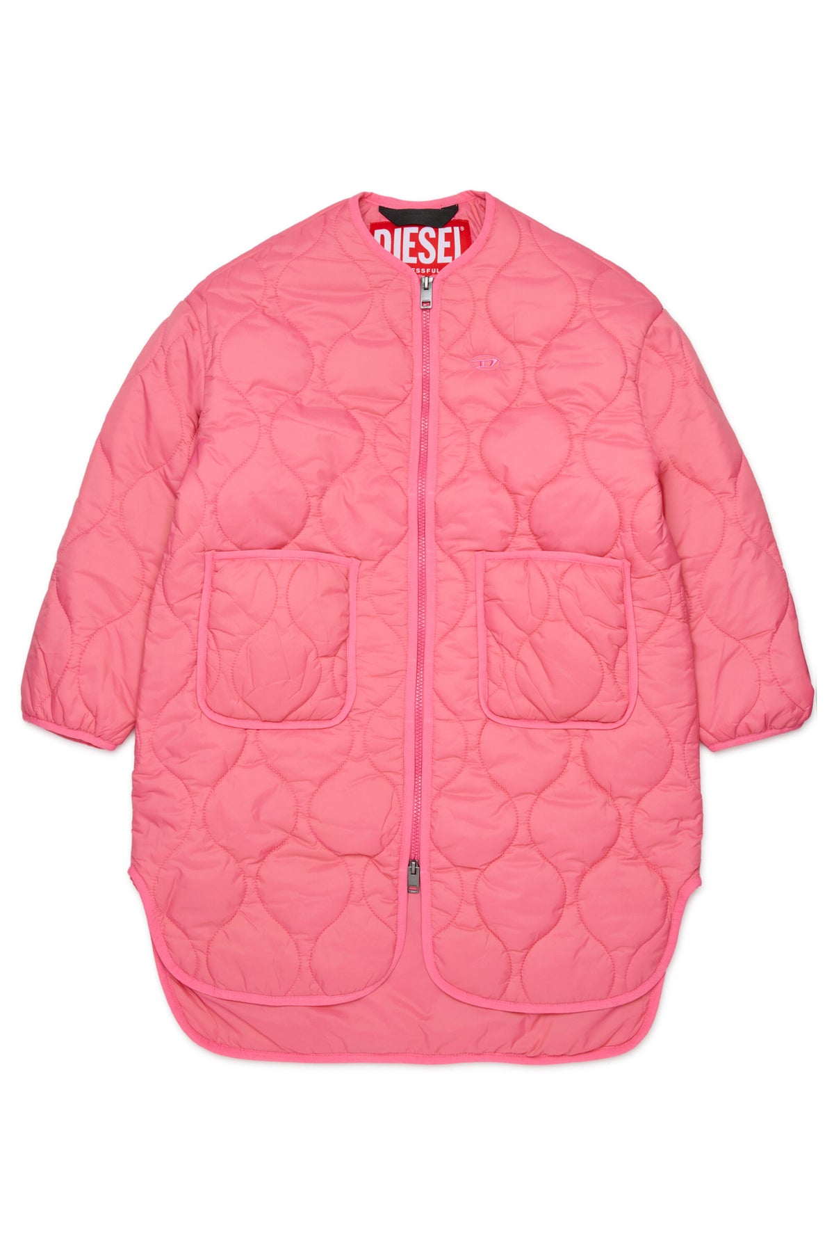 Padded jacket with printed logo