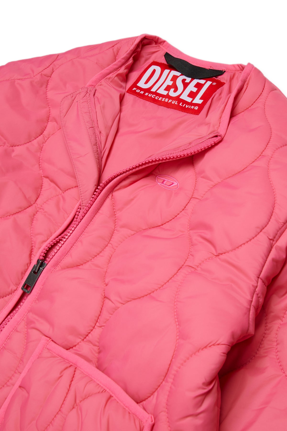Padded jacket with printed logo