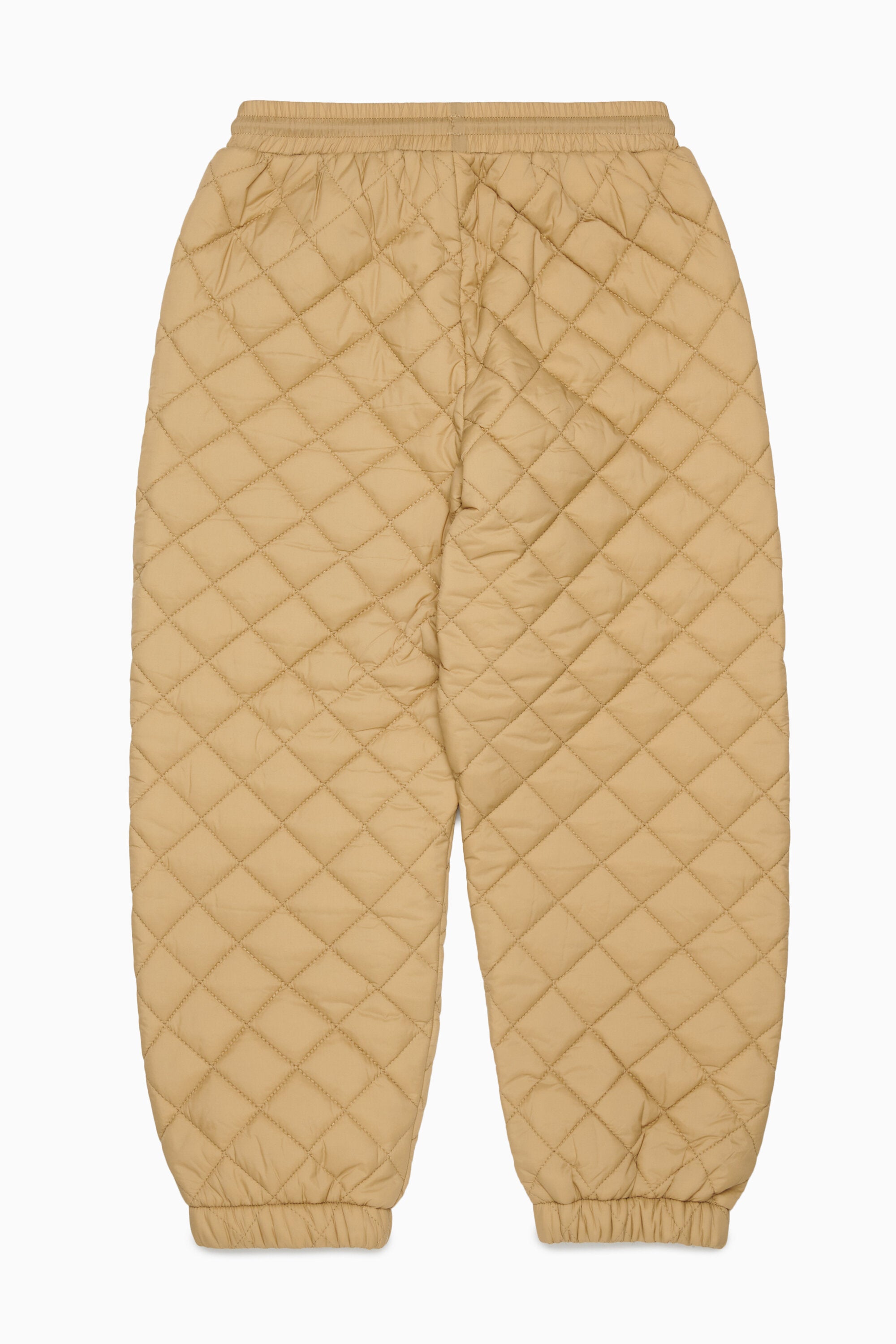 Quilted pants with front patch