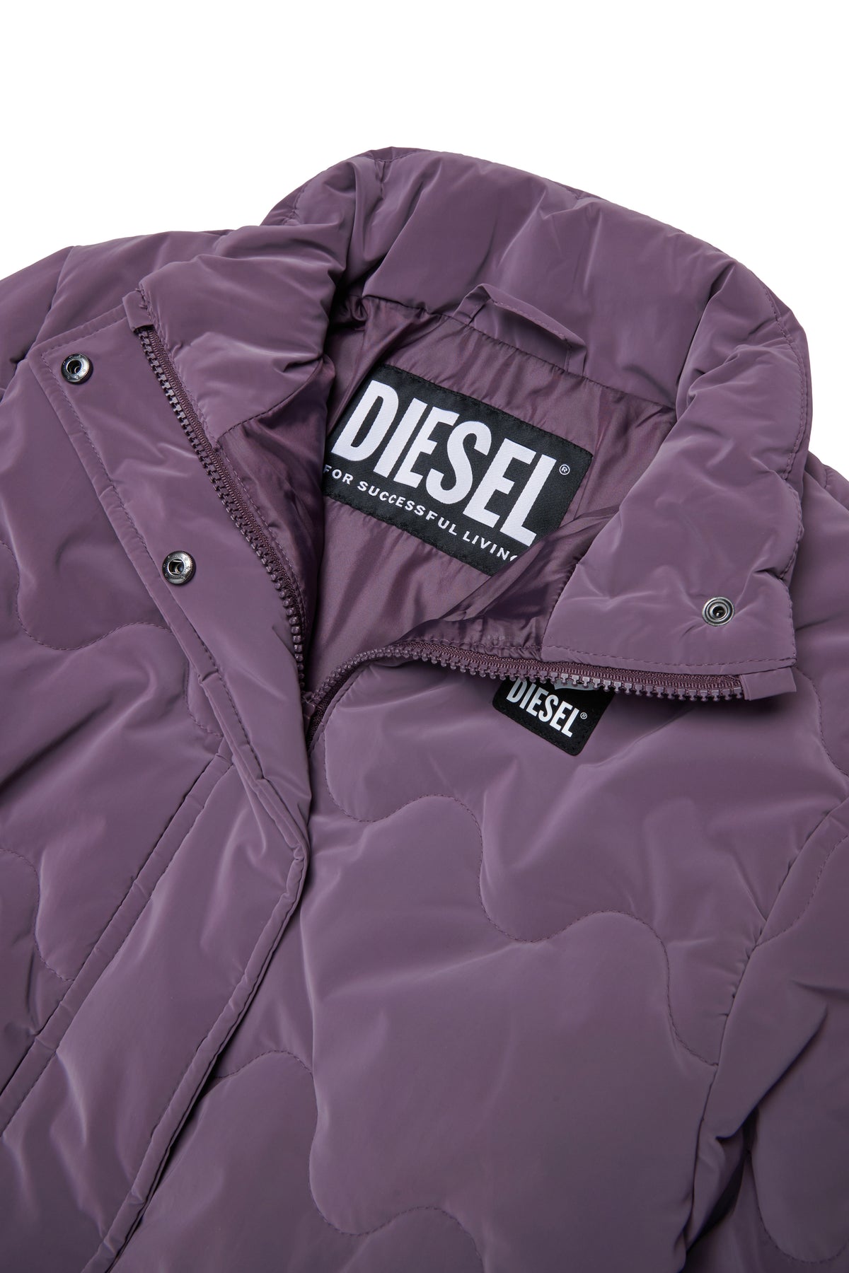 Padded jacket with printed logo