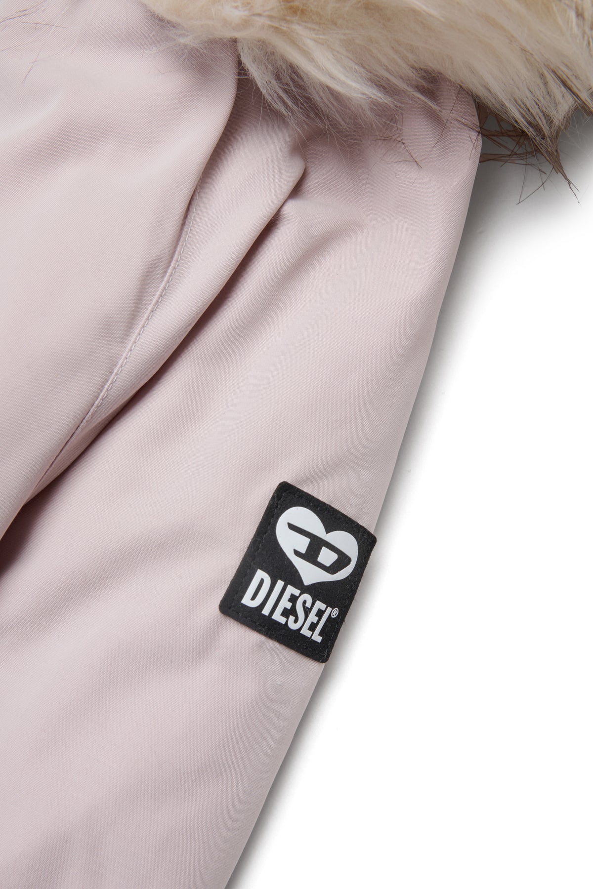 Parka jacket with printed logo