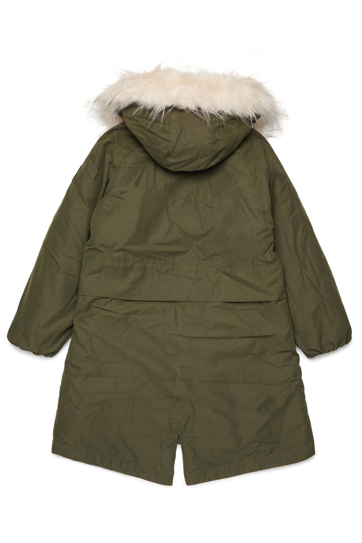 Parka jacket with printed logo