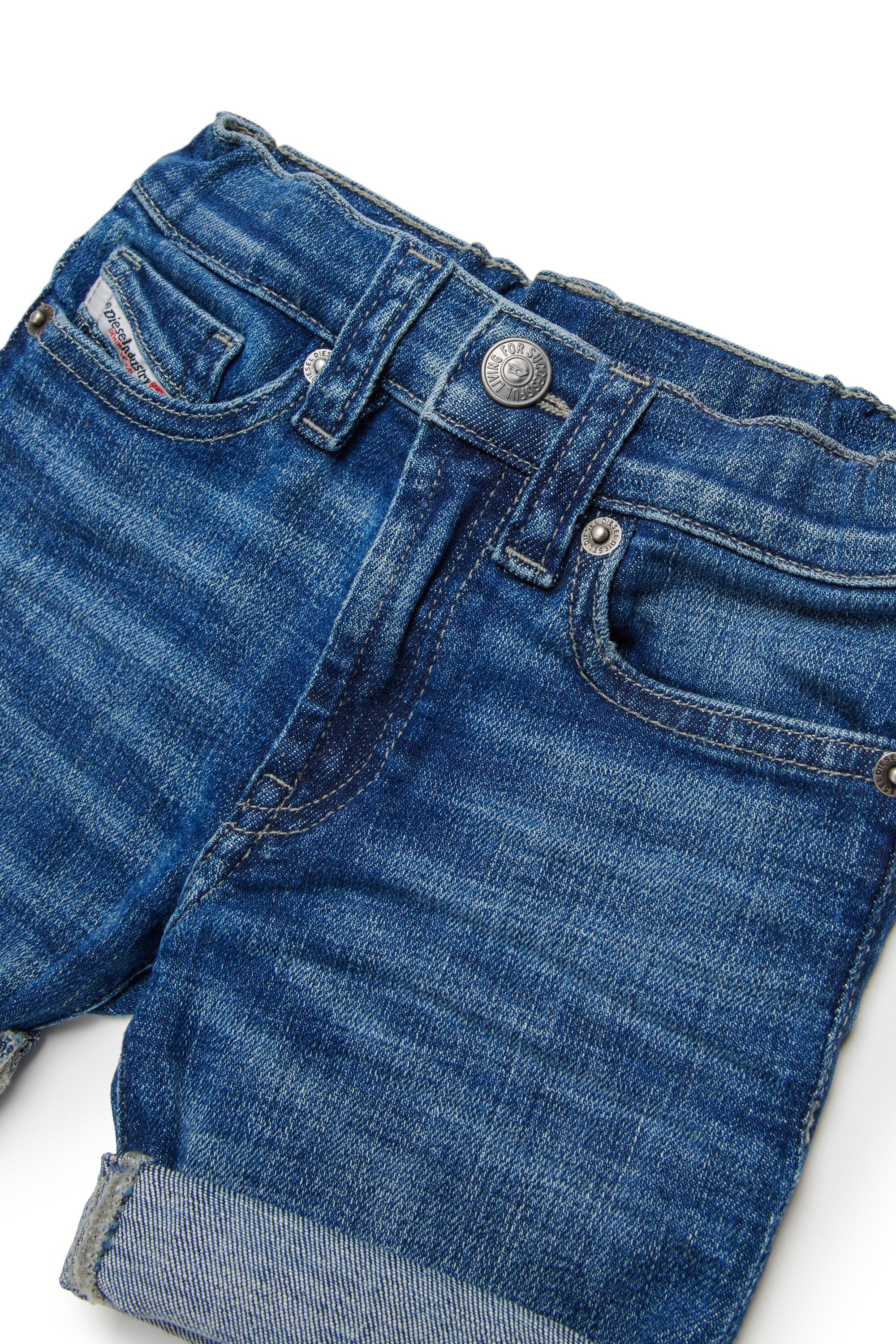 Denim shorts with turn-ups