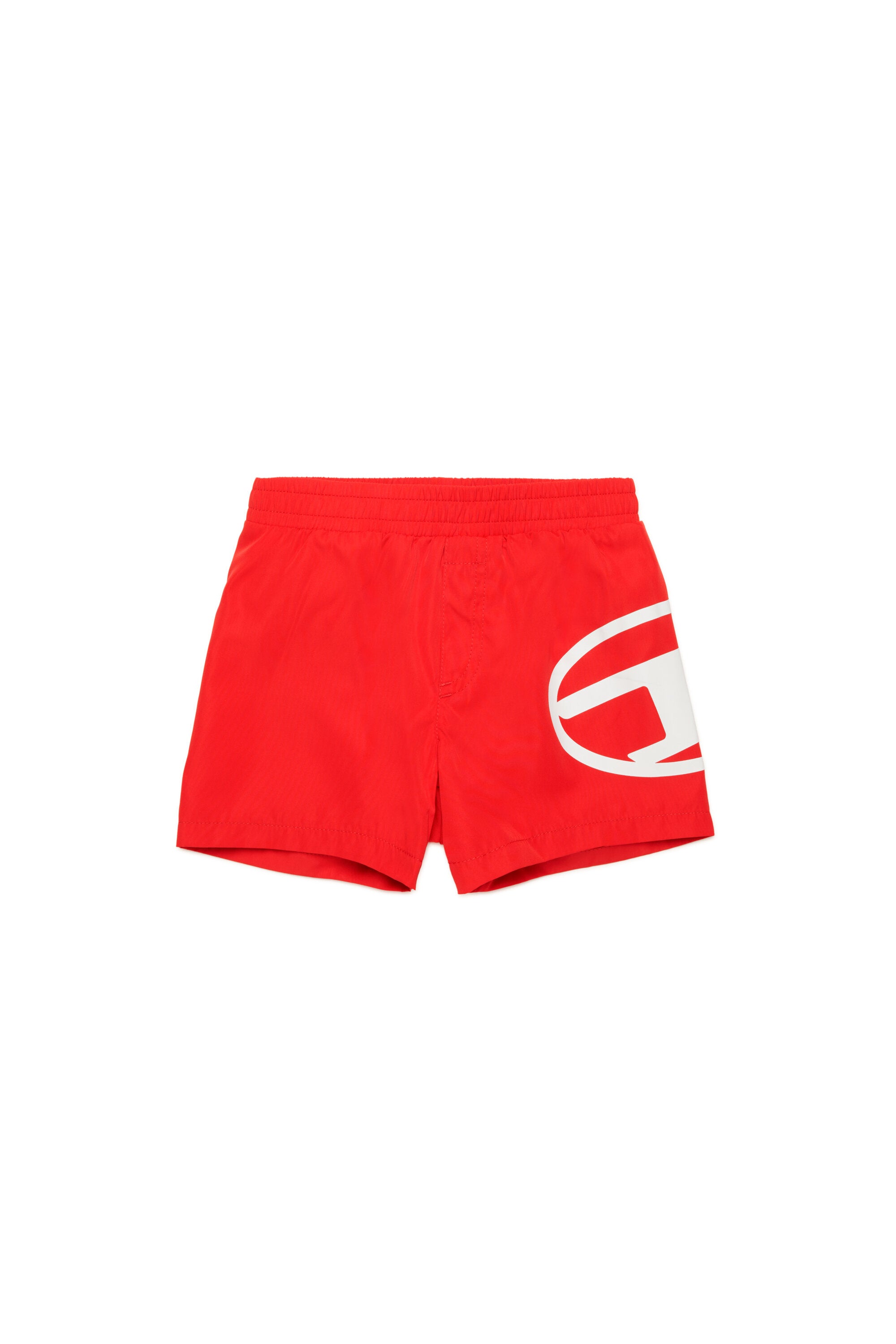 Boxer swimsuit branded with Oval D logo