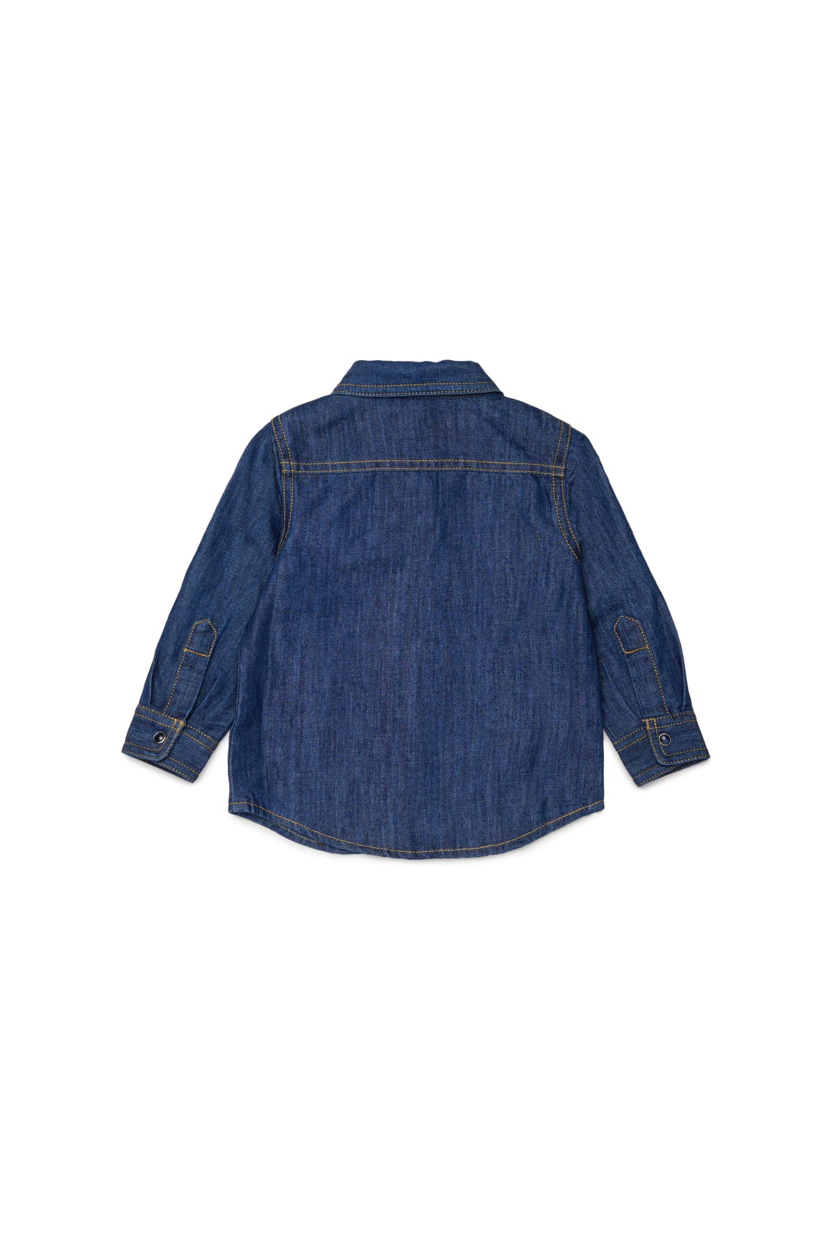 Long-sleeve denim shirt with logo