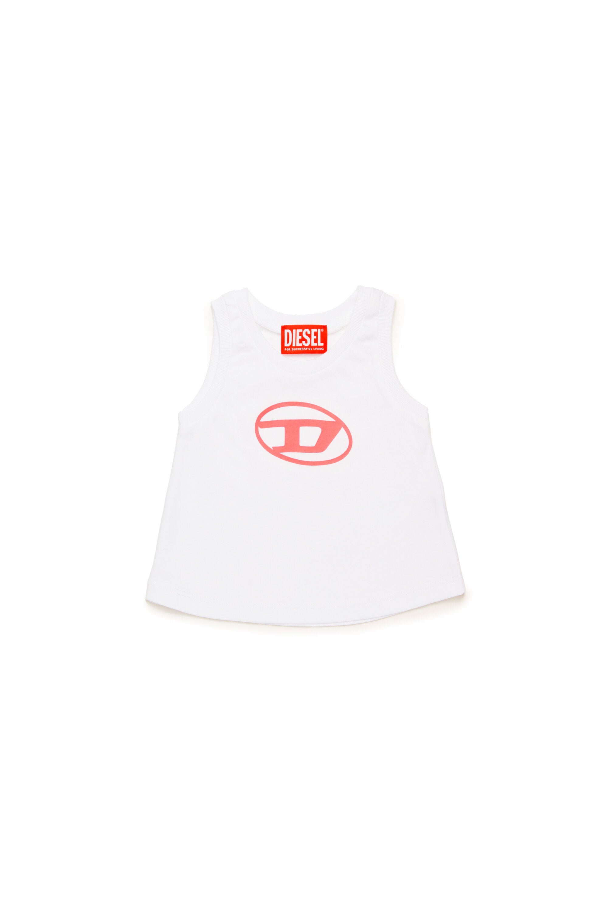 Sleeveless T-shirt branded with Oval D logo
