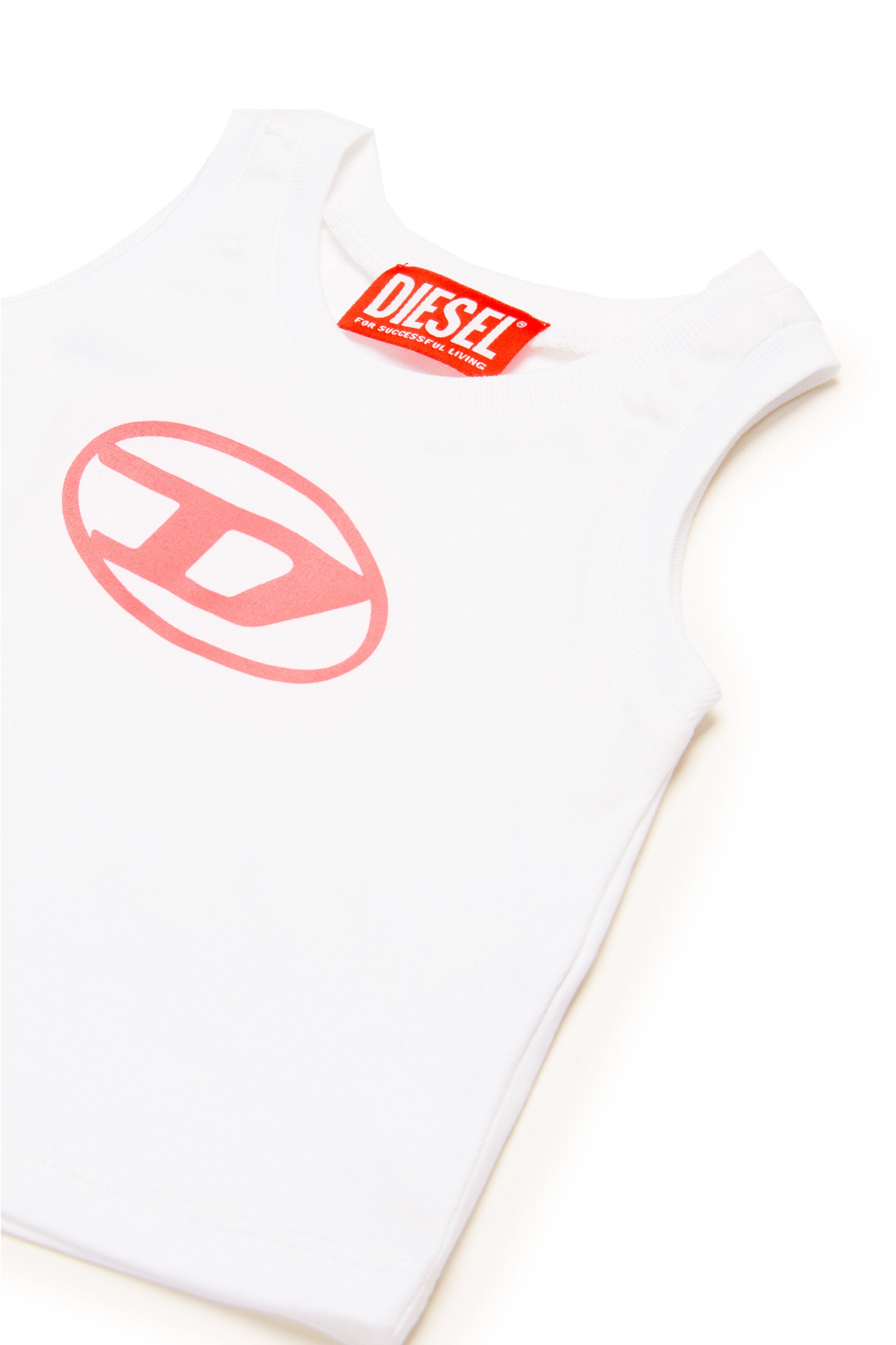 Sleeveless T-shirt branded with Oval D logo