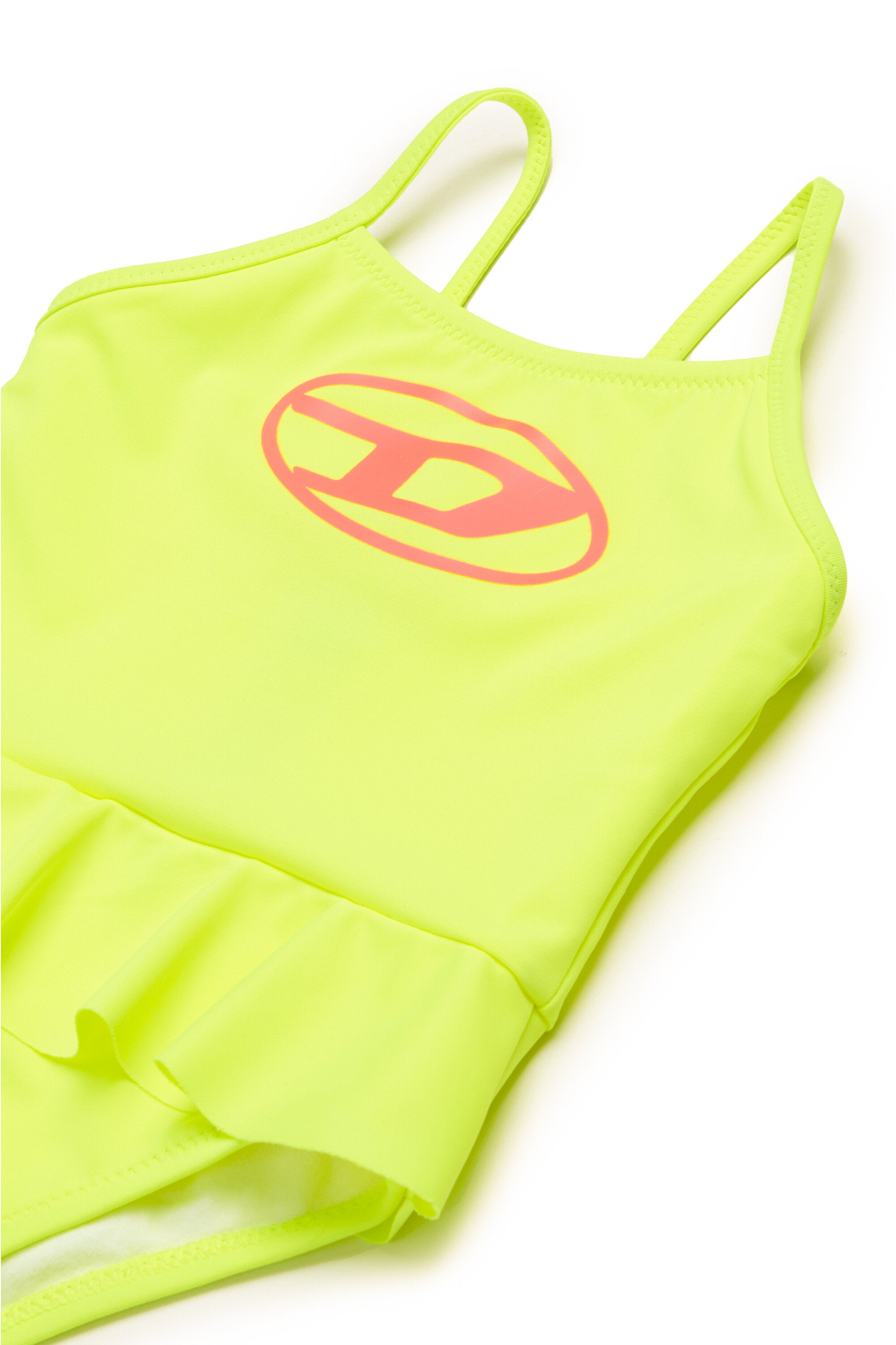 One-piece swimsuit with ruffles