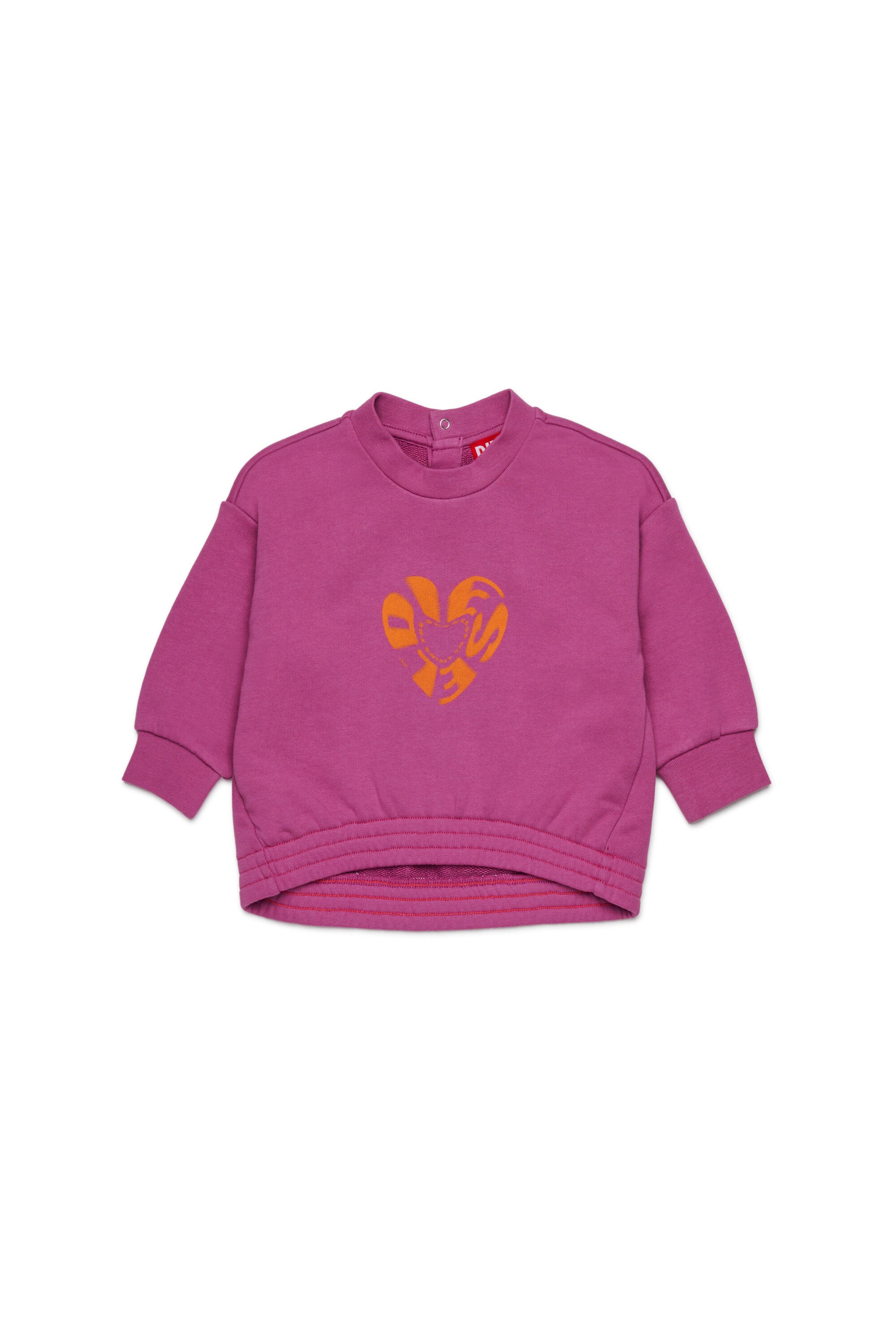 Crew-neck sweatshirt with Diesel Heart graphics