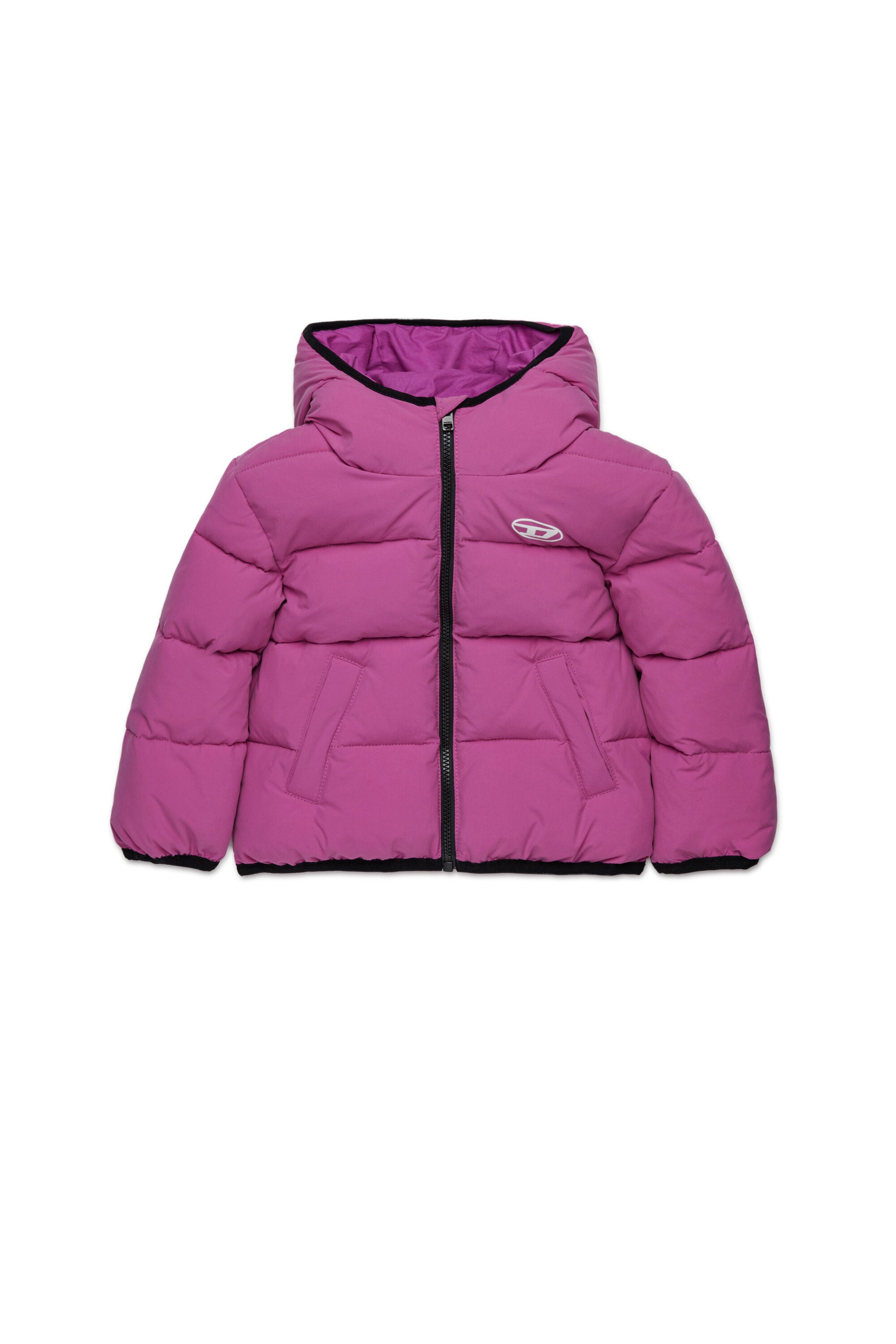 Oval D branded short padded jacket
