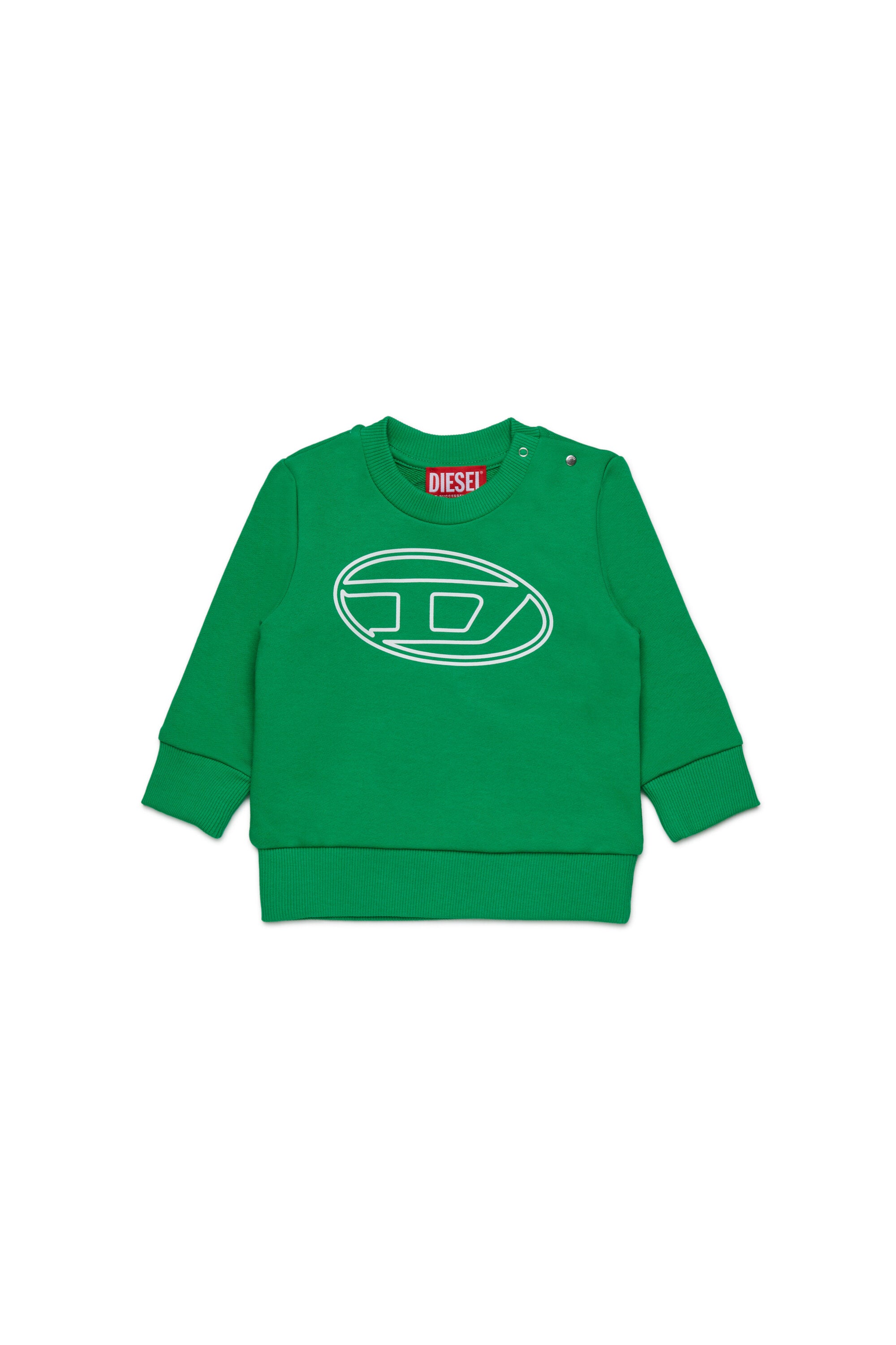 Crew-neck sweatshirt with Oval D maxi logo