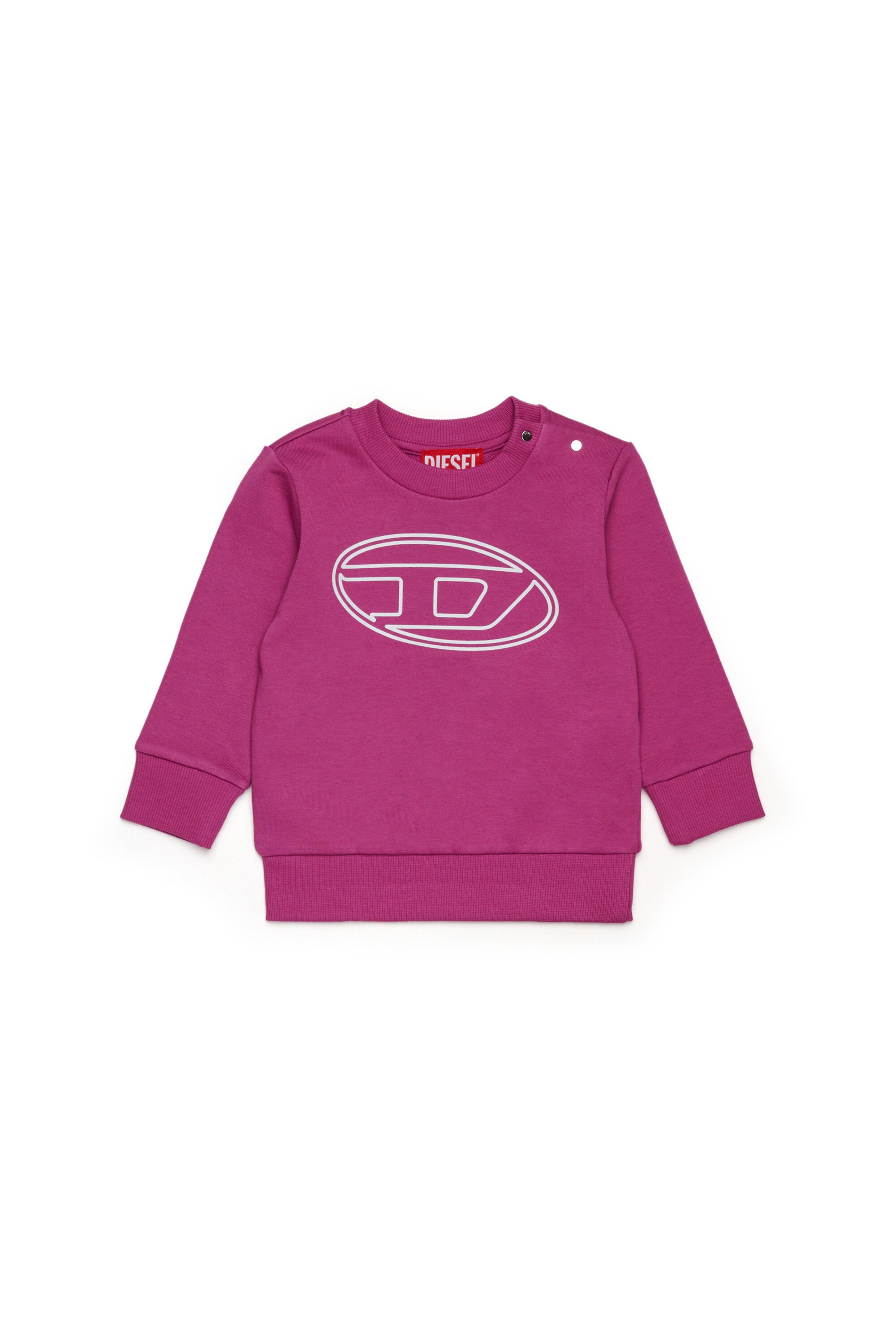 Crew-neck sweatshirt with Oval D maxi logo