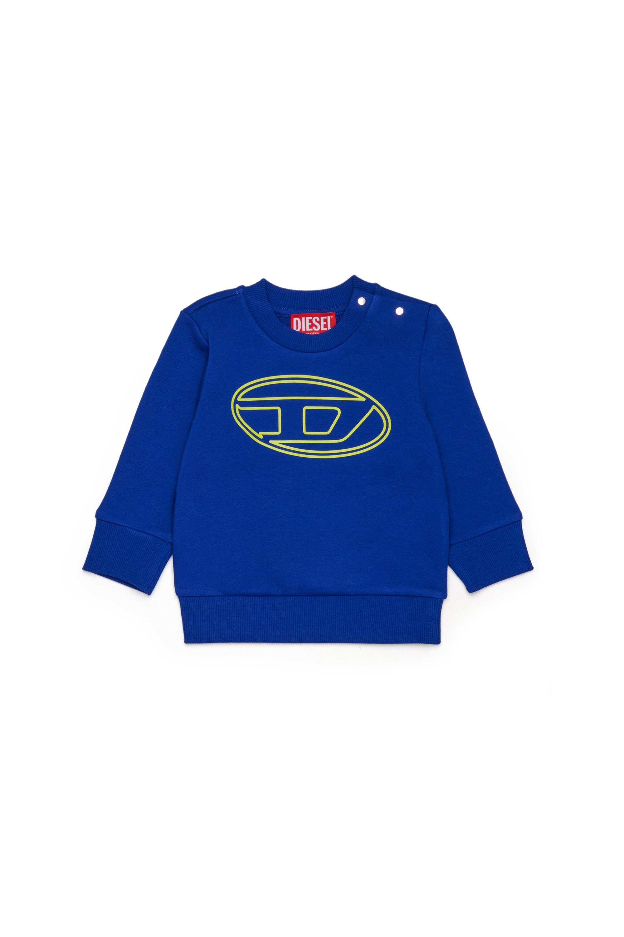 Crew-neck sweatshirt with Oval D maxi logo