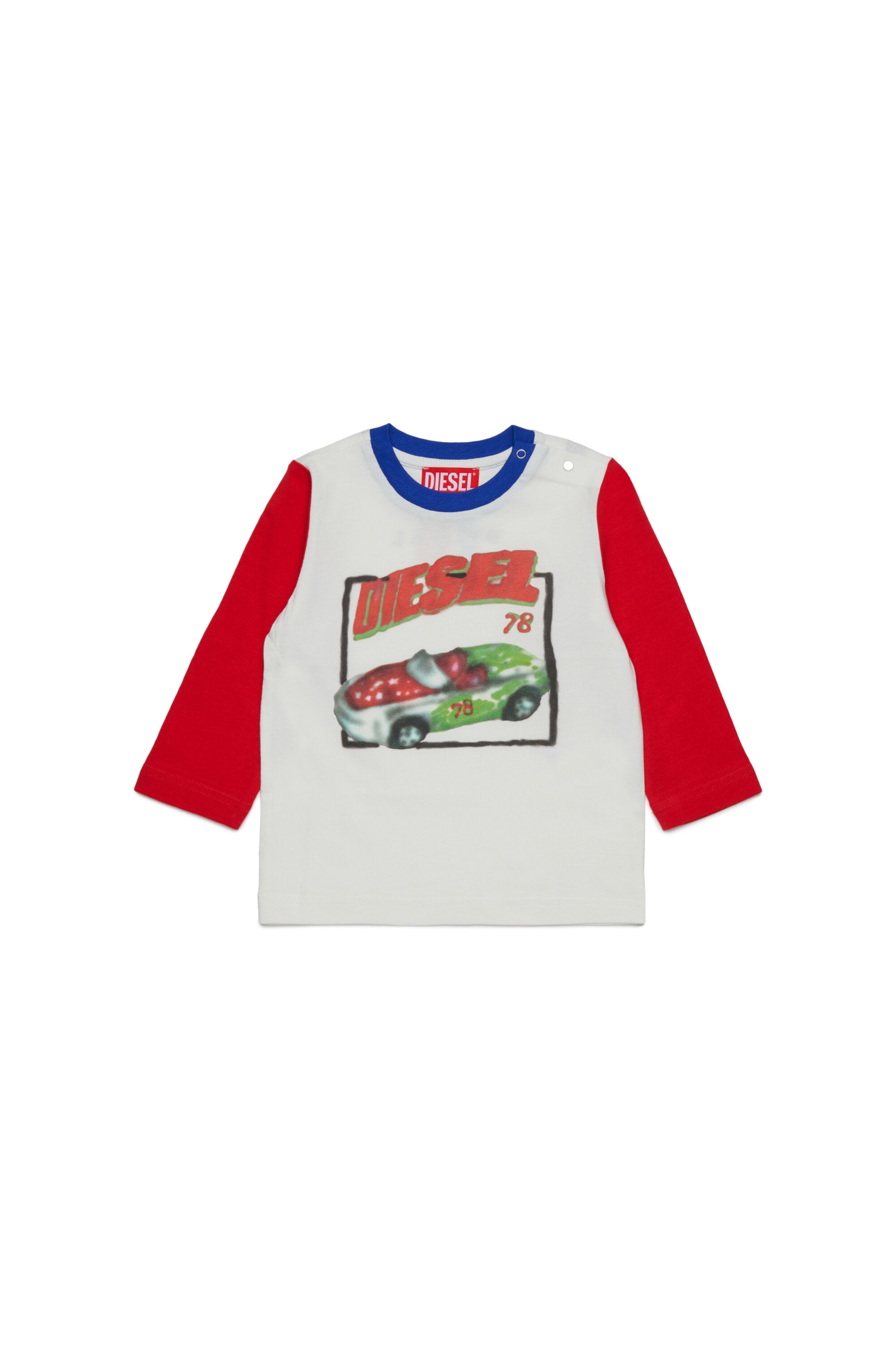 Colorblock jersey T-shirt with Racing graphics